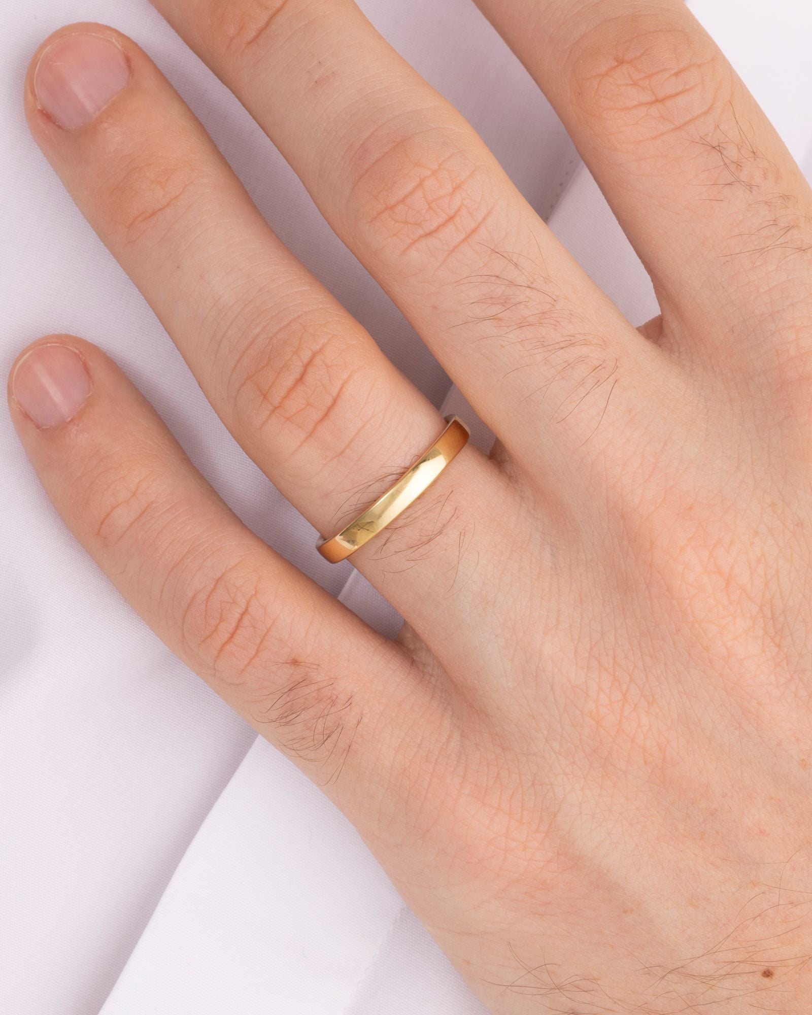 Alliance homme éthique or 18 carats recyclé ruban confort 3mm