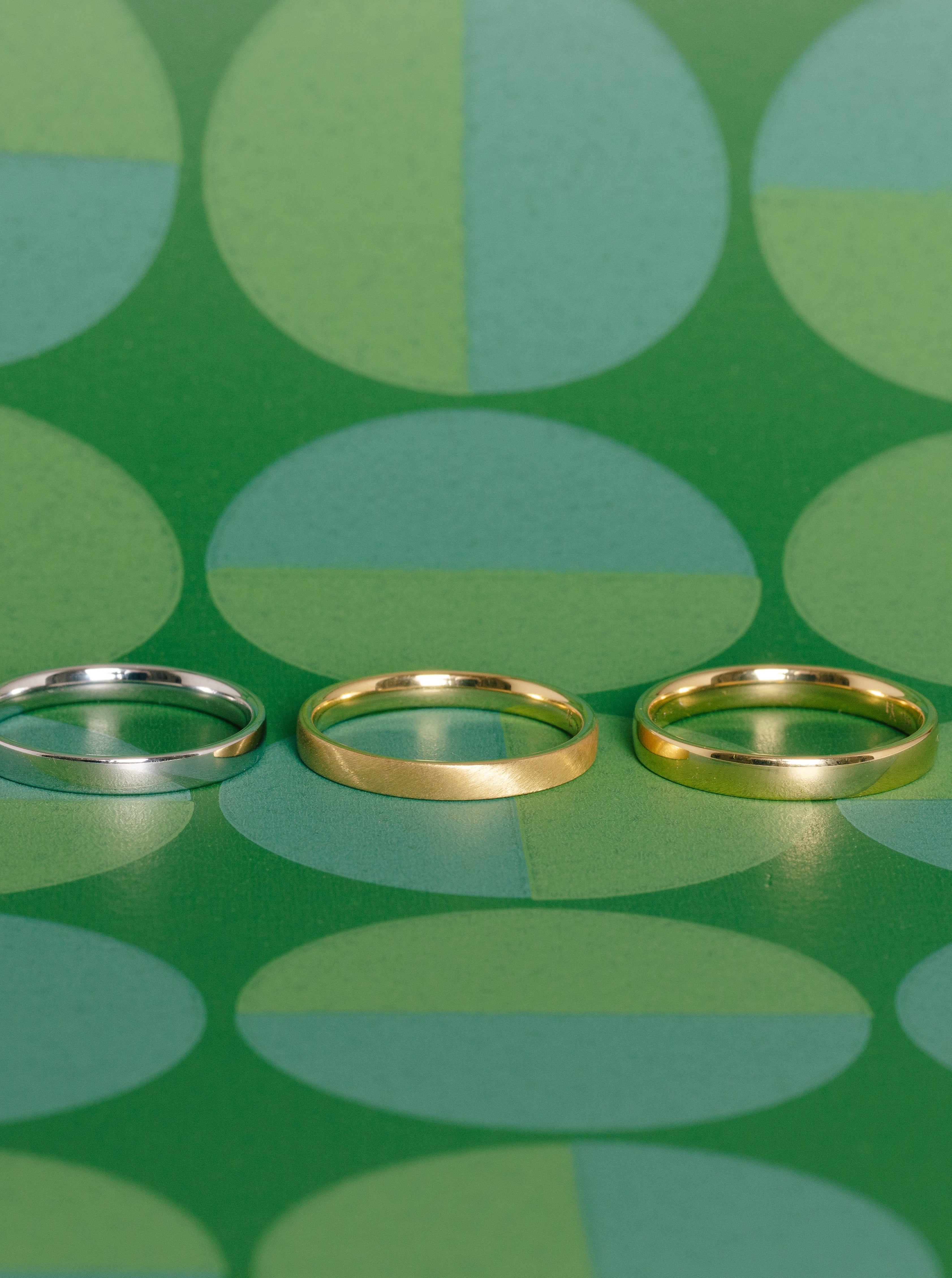 Alliance homme éthique or 18 carats recyclé ruban confort 3mm