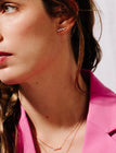 boucle d'oreille en or 18 carats et diamants recyclés