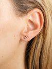 boucle d'oreille en or 18 carats et diamants recyclés