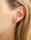 boucle d'oreille en or 18 carats et diamants recyclés