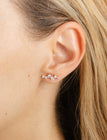 boucle d'oreille en or 18 carats et diamants recyclés