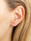 boucle d'oreille en or 18 carats et diamants recyclés