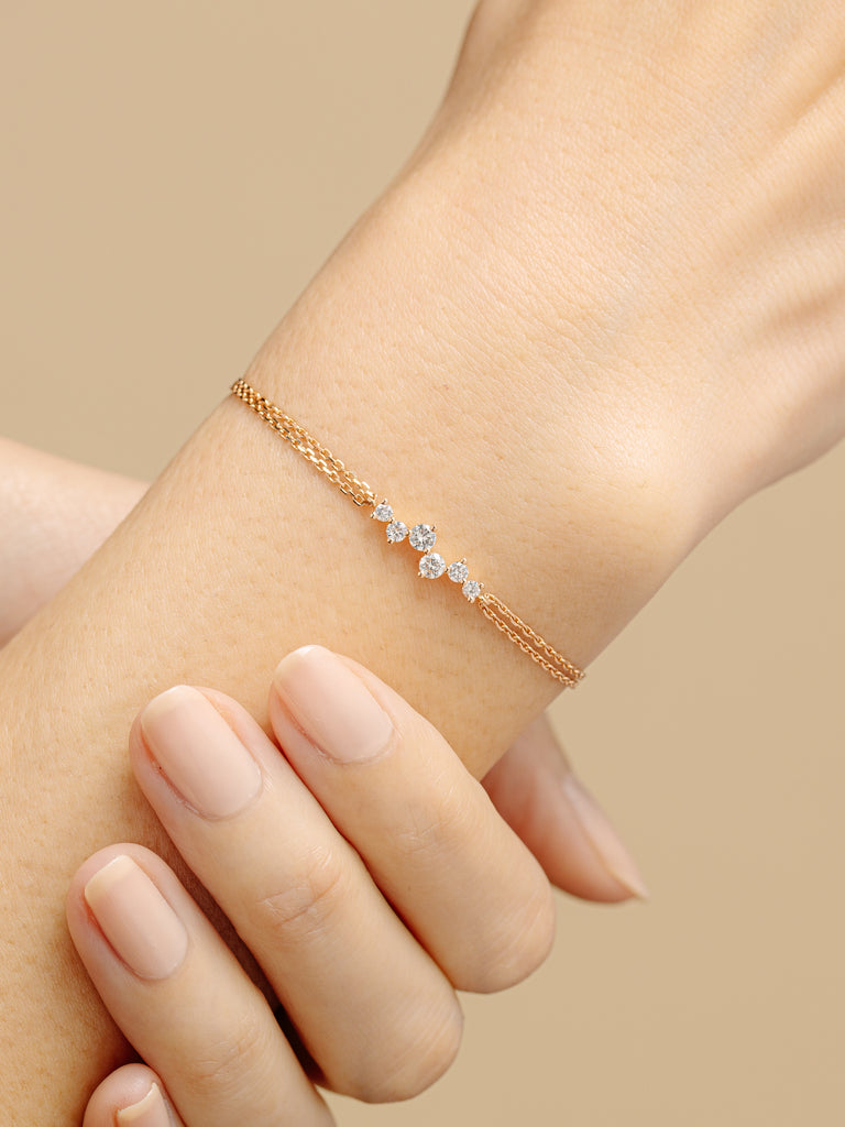 Bracelet Jeanne - héloïse et abélard joaillerie éthique fabriqué à Paris or diamants recyclés