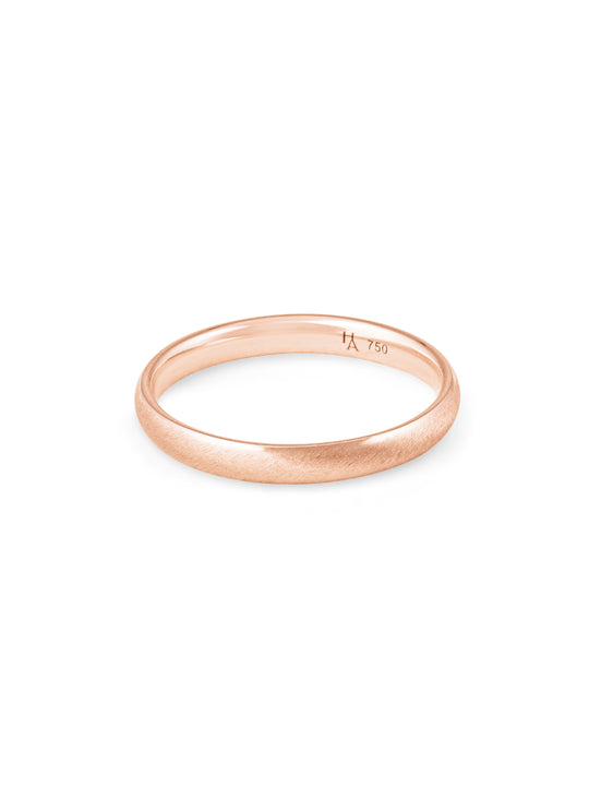 Demi-jonc confort brossé 3mm