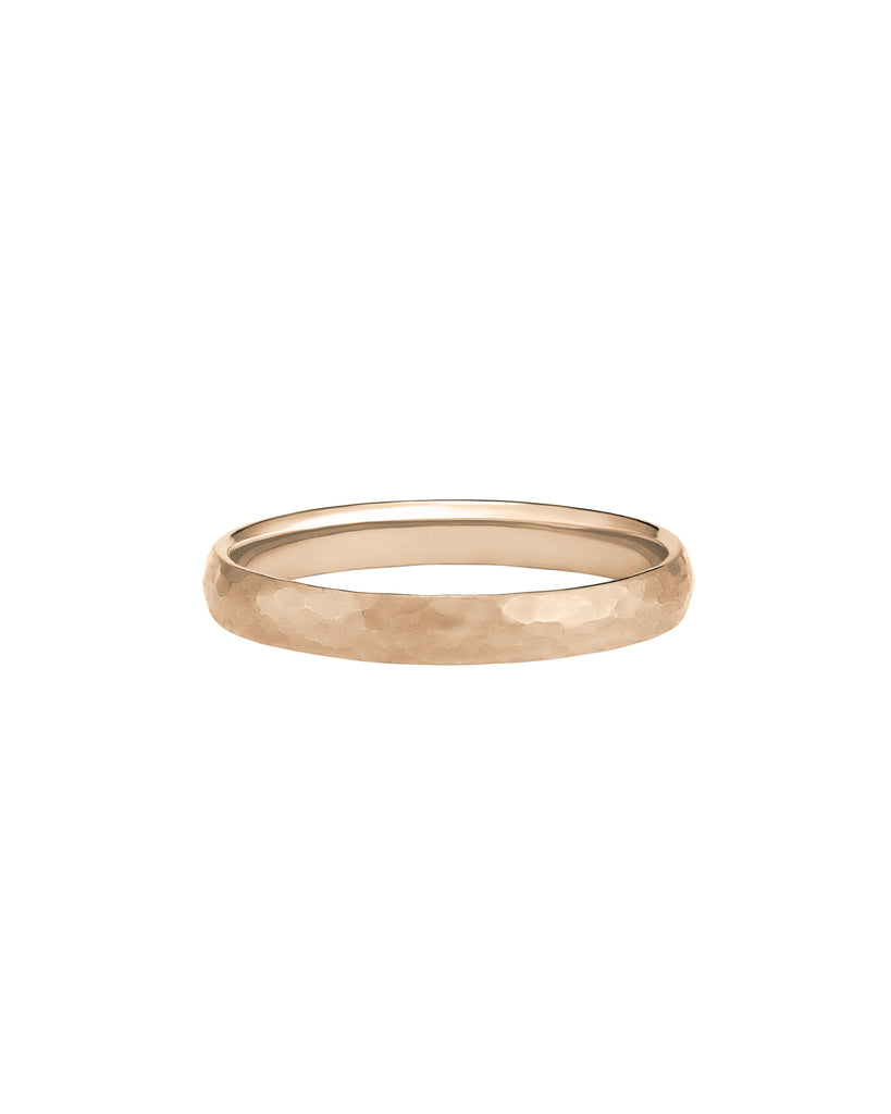 Demi-jonc confort 3mm martelé