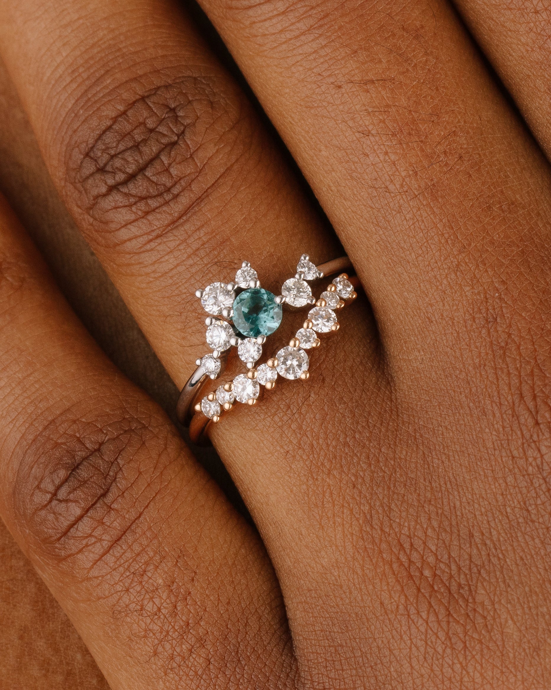 Gabrielle tourmaline and diamonds