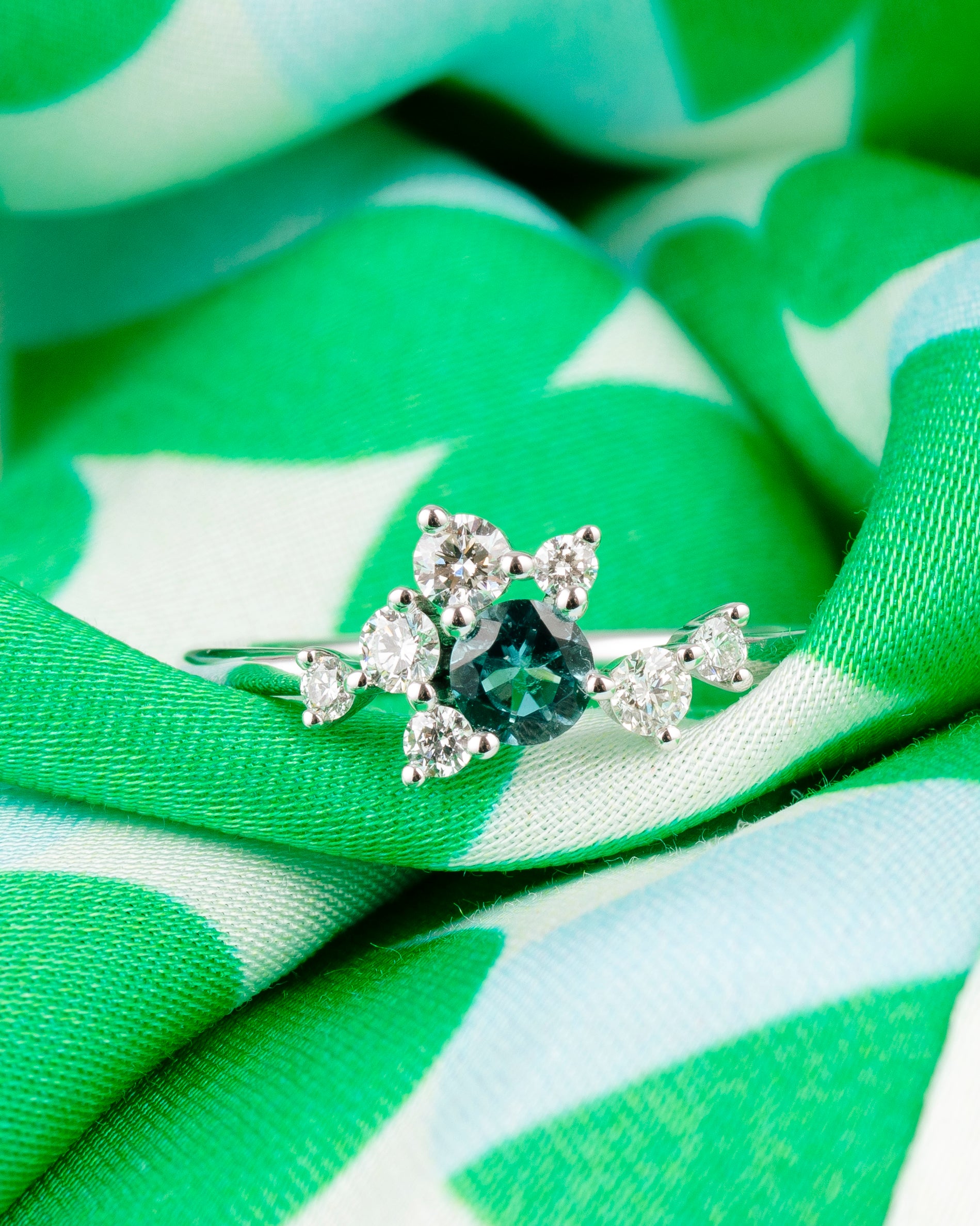 Gabrielle tourmaline and diamonds
