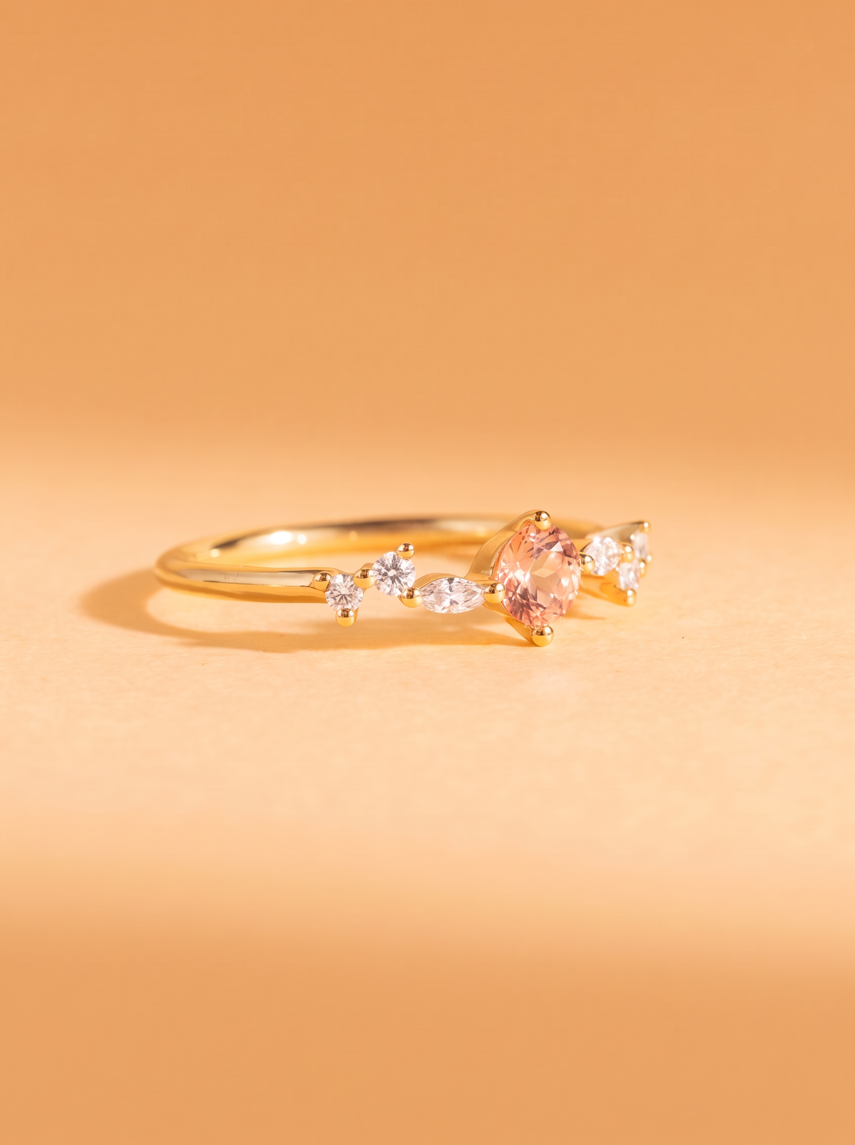 Fleur tourmaline pêche