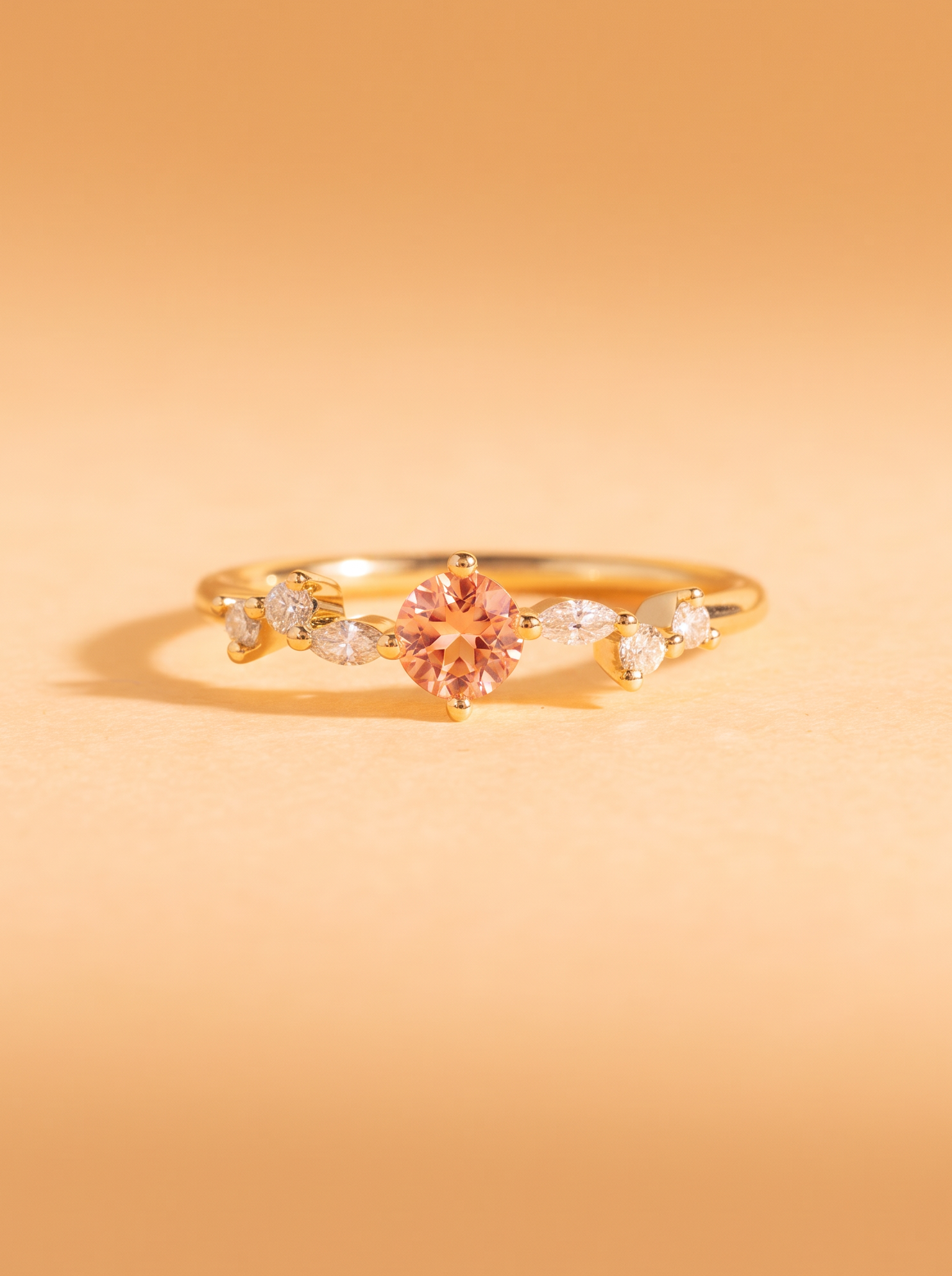 Fleur tourmaline pêche