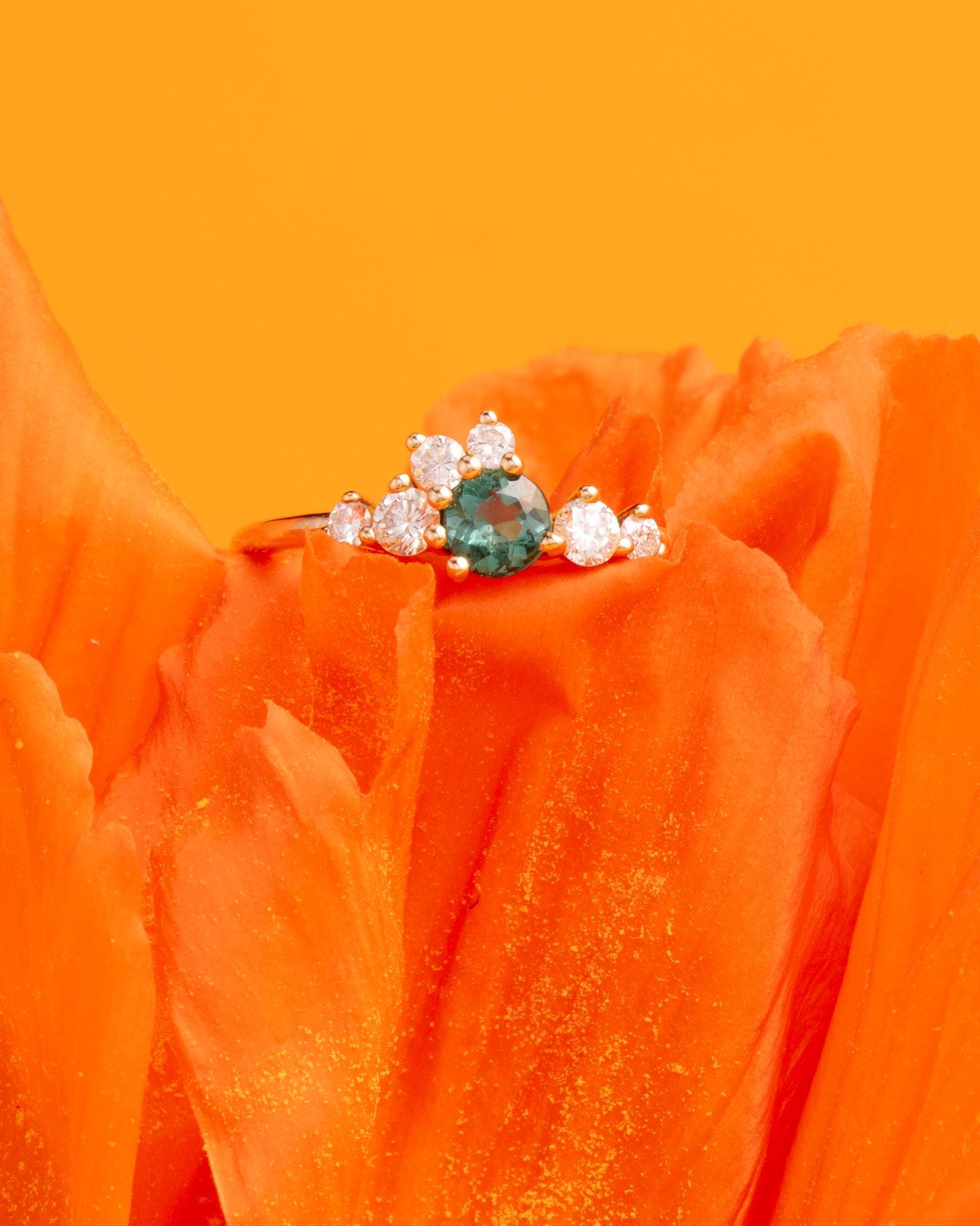 Antoinette tourmaline and diamonds