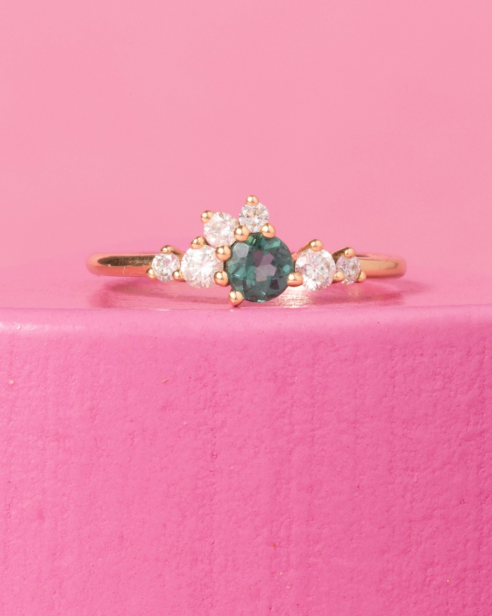 Antoinette tourmaline and diamonds