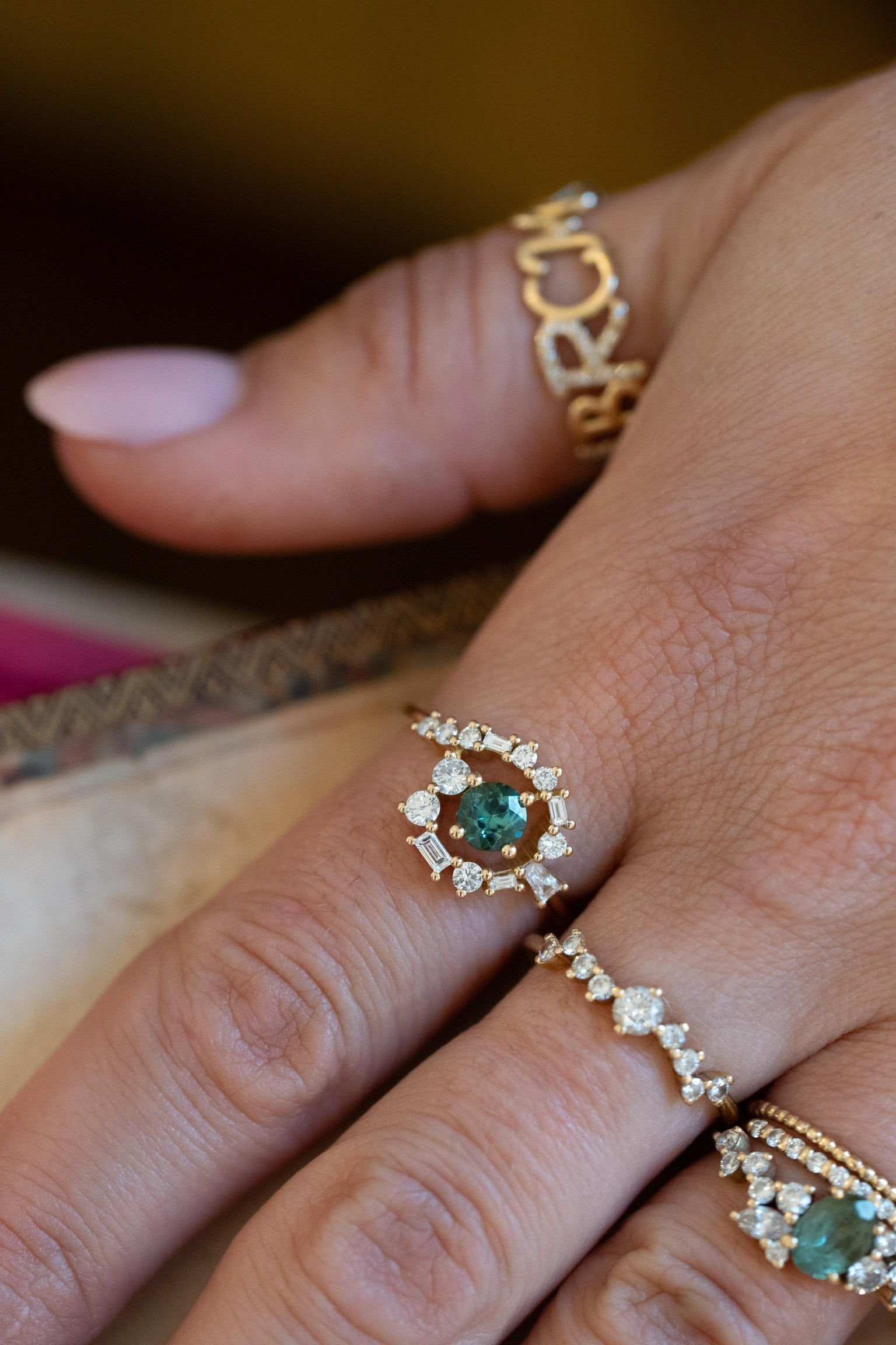 Colimaçon tourmaline et diamants