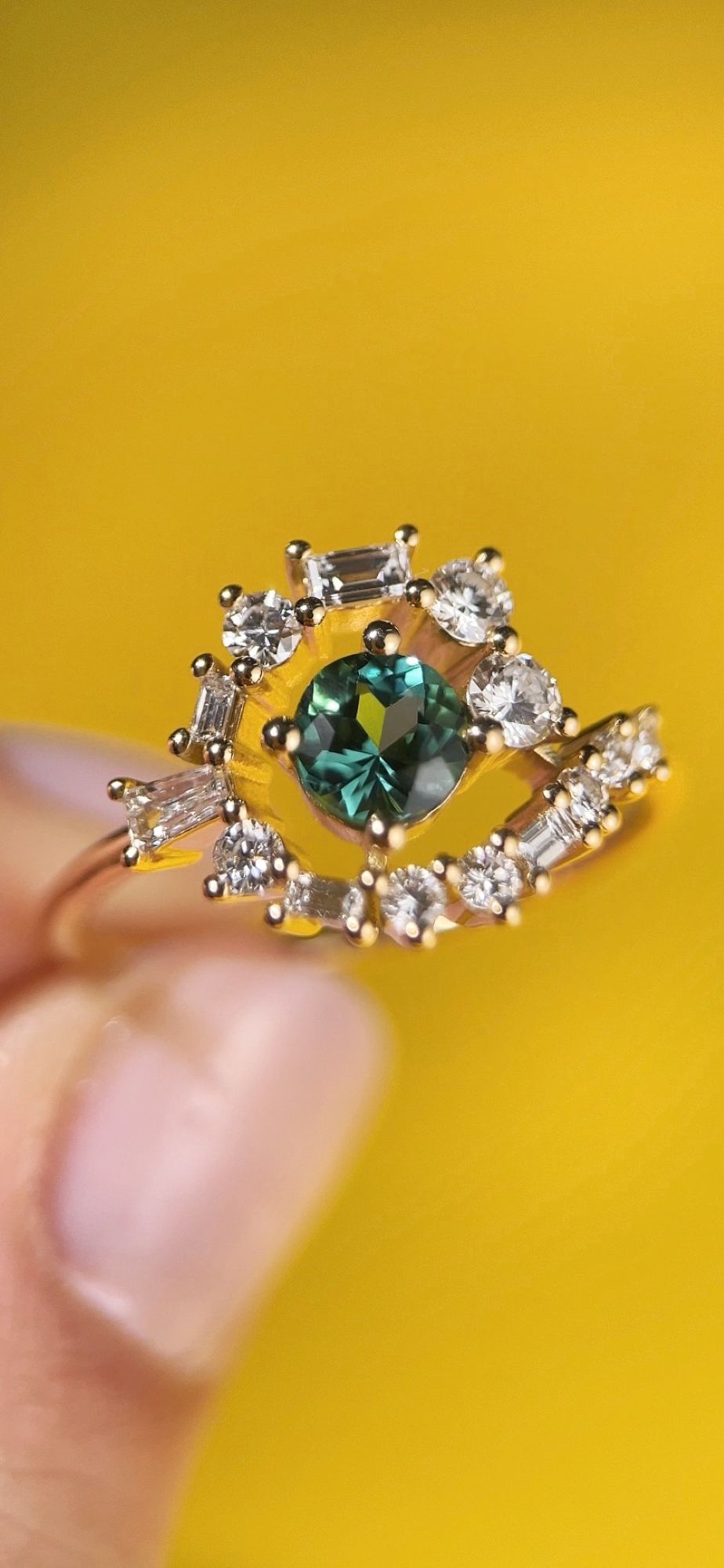 Colimaçon tourmaline et diamants