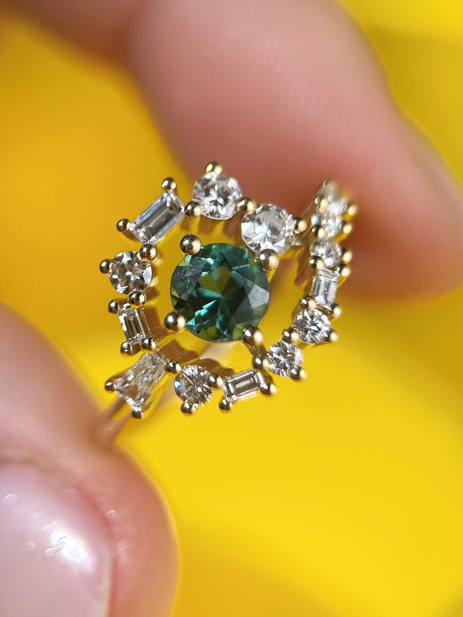 Colimaçon tourmaline et diamants