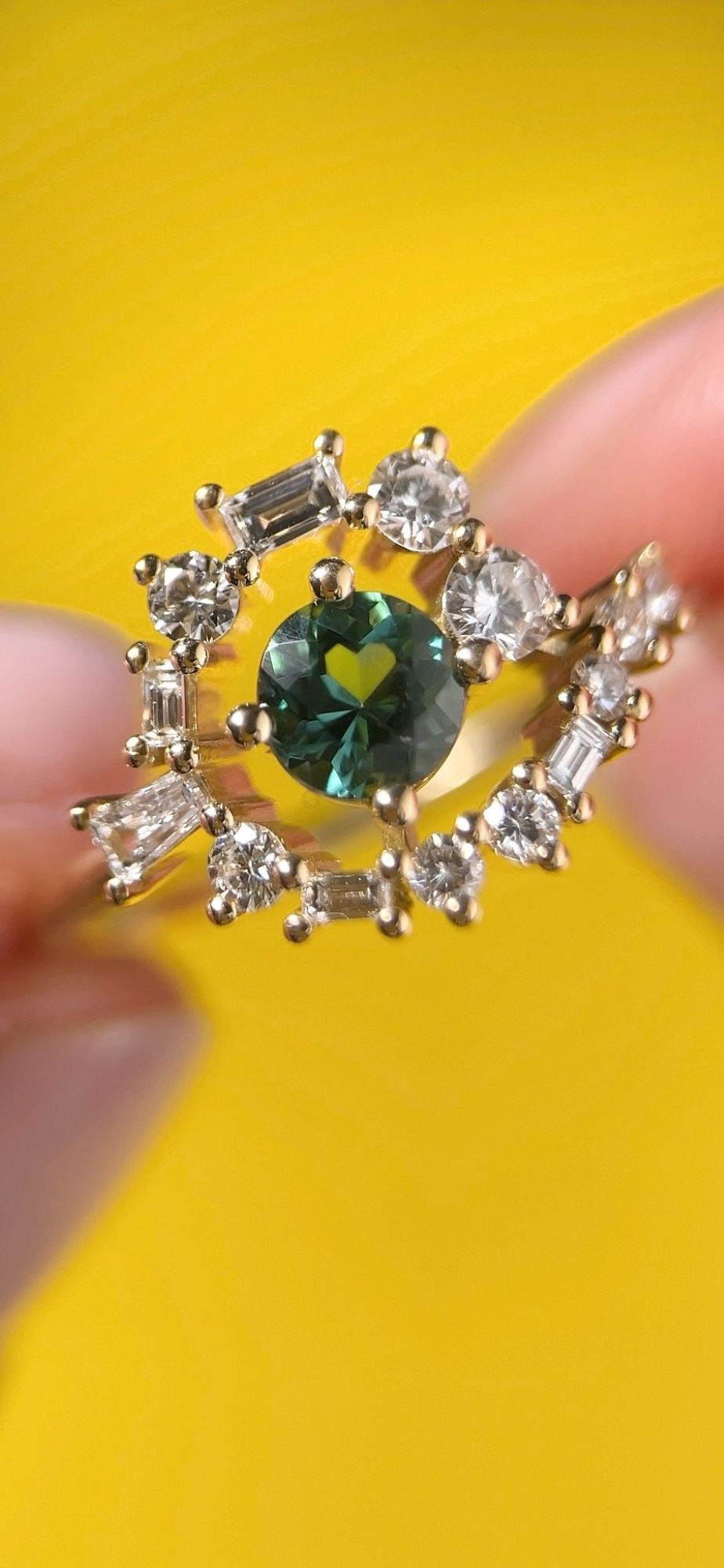 Colimaçon tourmaline et diamants