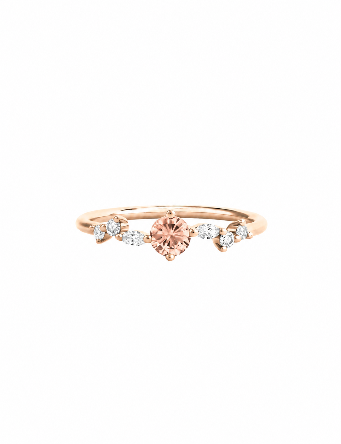 Fleur tourmaline pêche