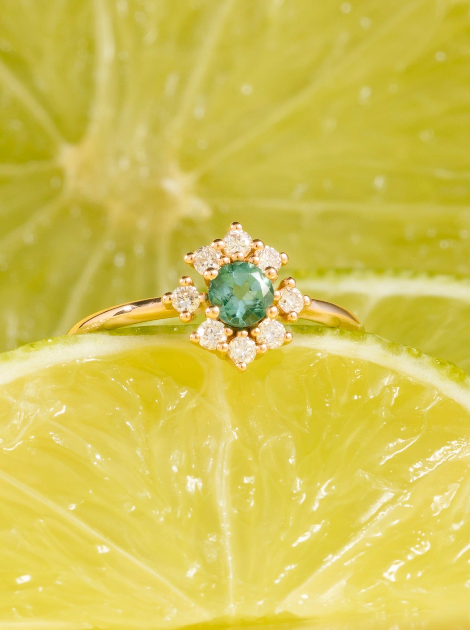 Giselle tourmaline et diamants