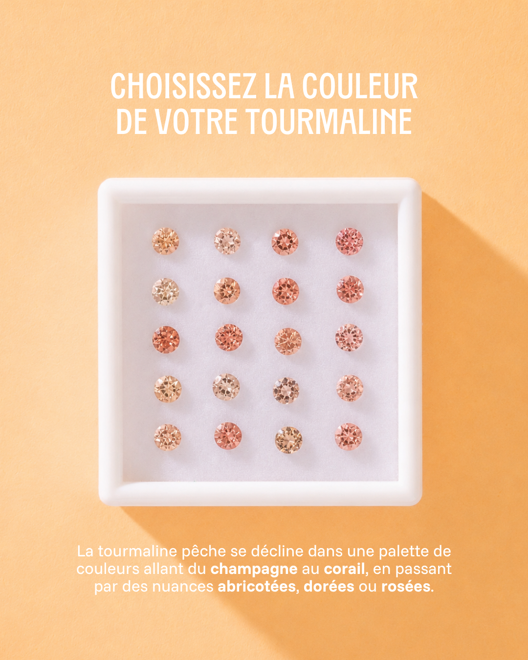 Antoinette tourmaline pêche