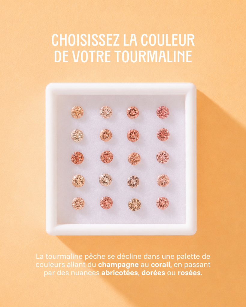 Antoinette tourmaline pêche