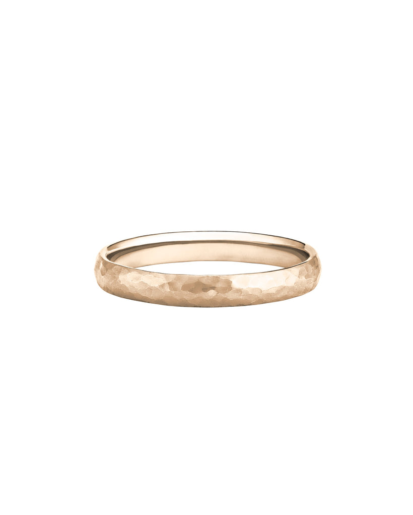 Demi-jonc confort 3mm martelé