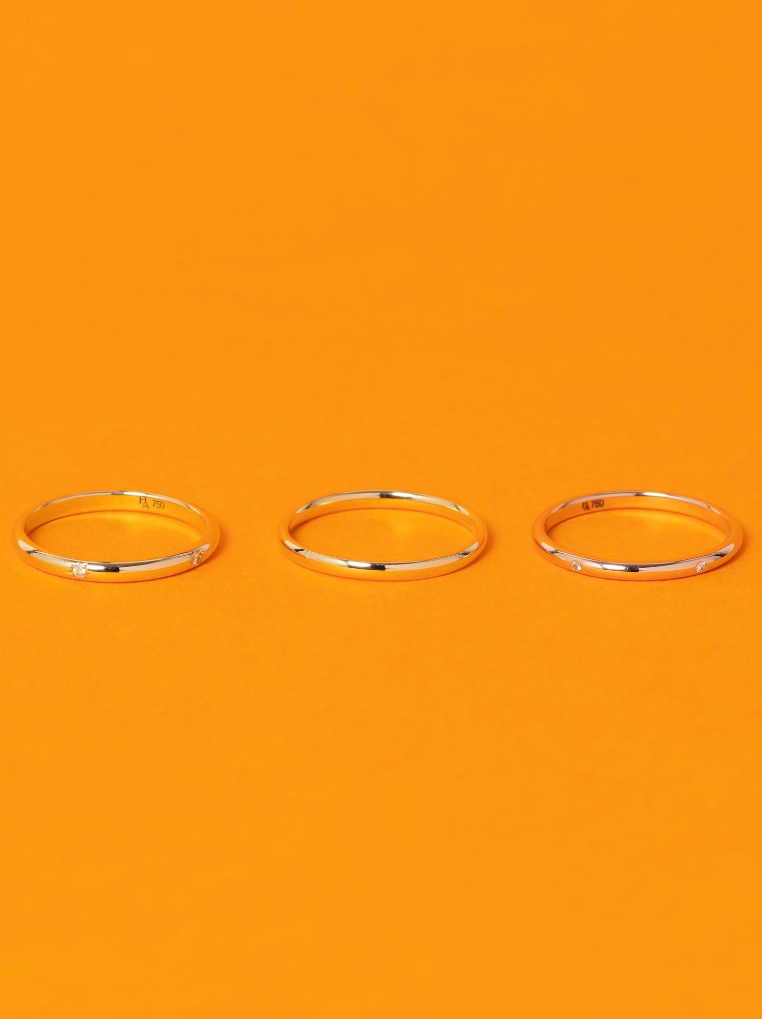 Demi-jonc classique 1,8mm sertie 5 diamants