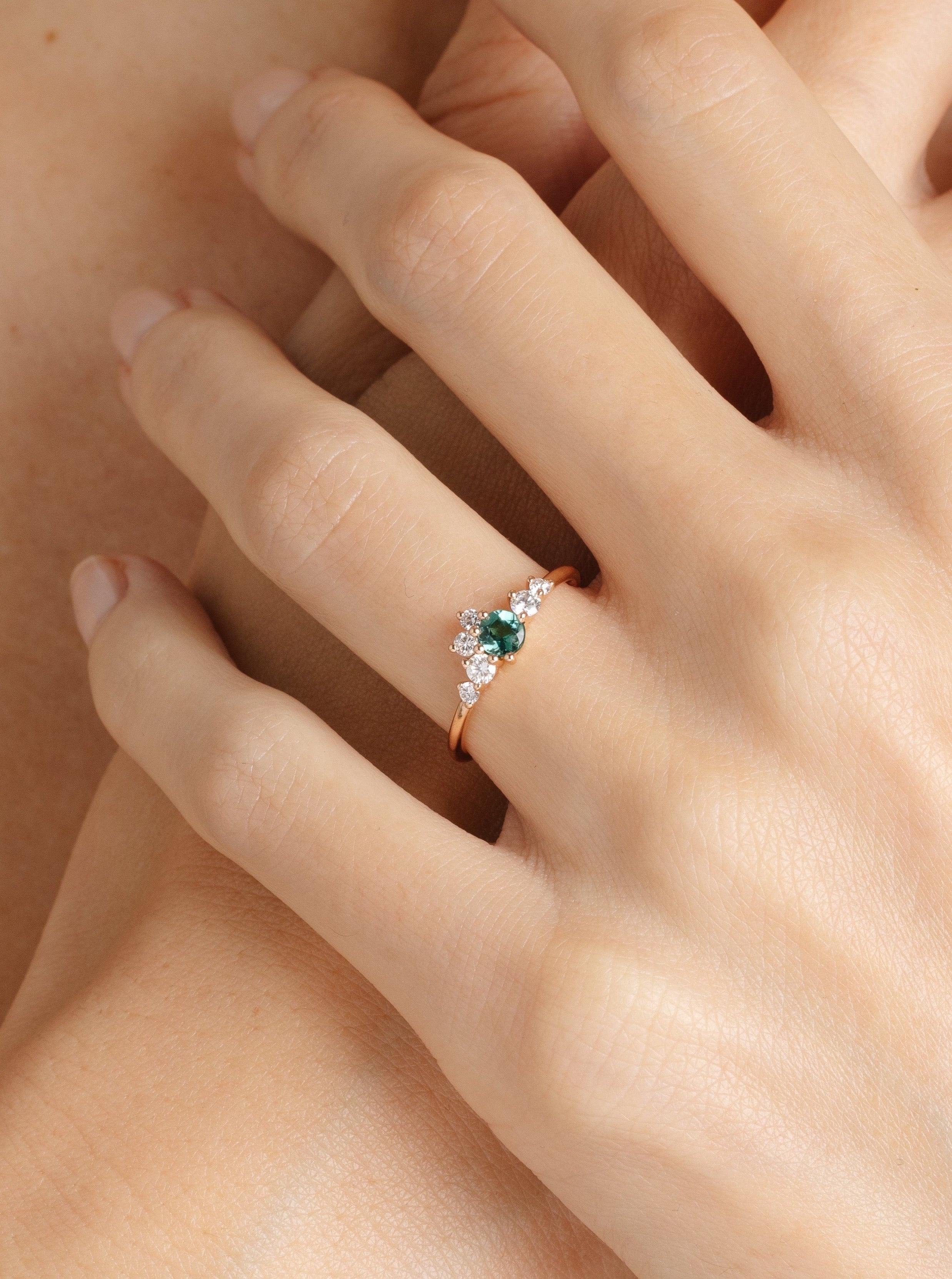 Antoinette tourmaline and diamonds