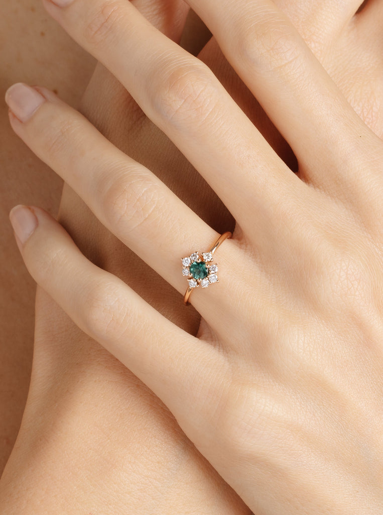 Giselle tourmaline et diamants