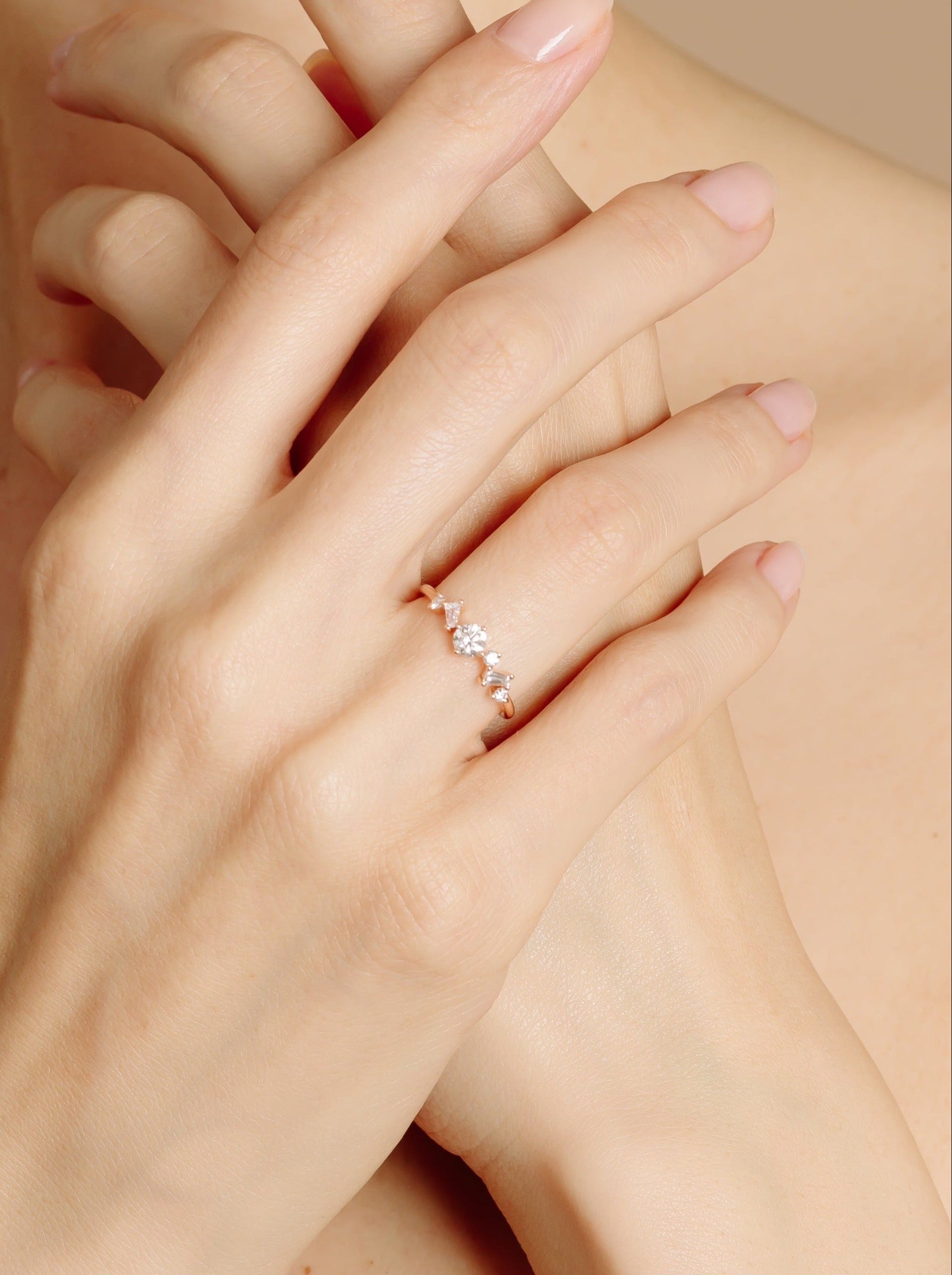 Bague éthique Juliette en or 18 carats et diamants recyclés