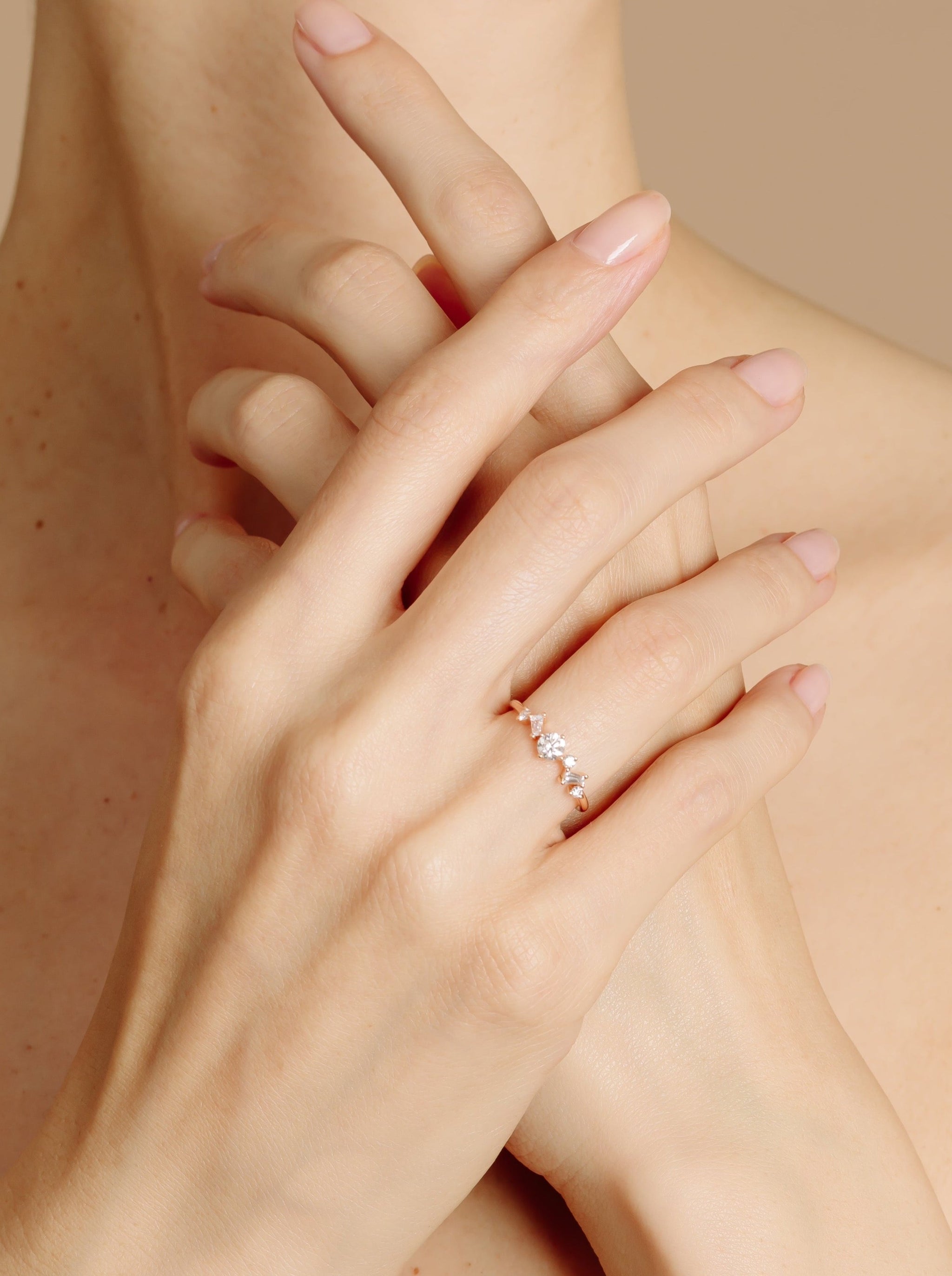 Bague éthique Juliette en or 18 carats et diamants recyclés