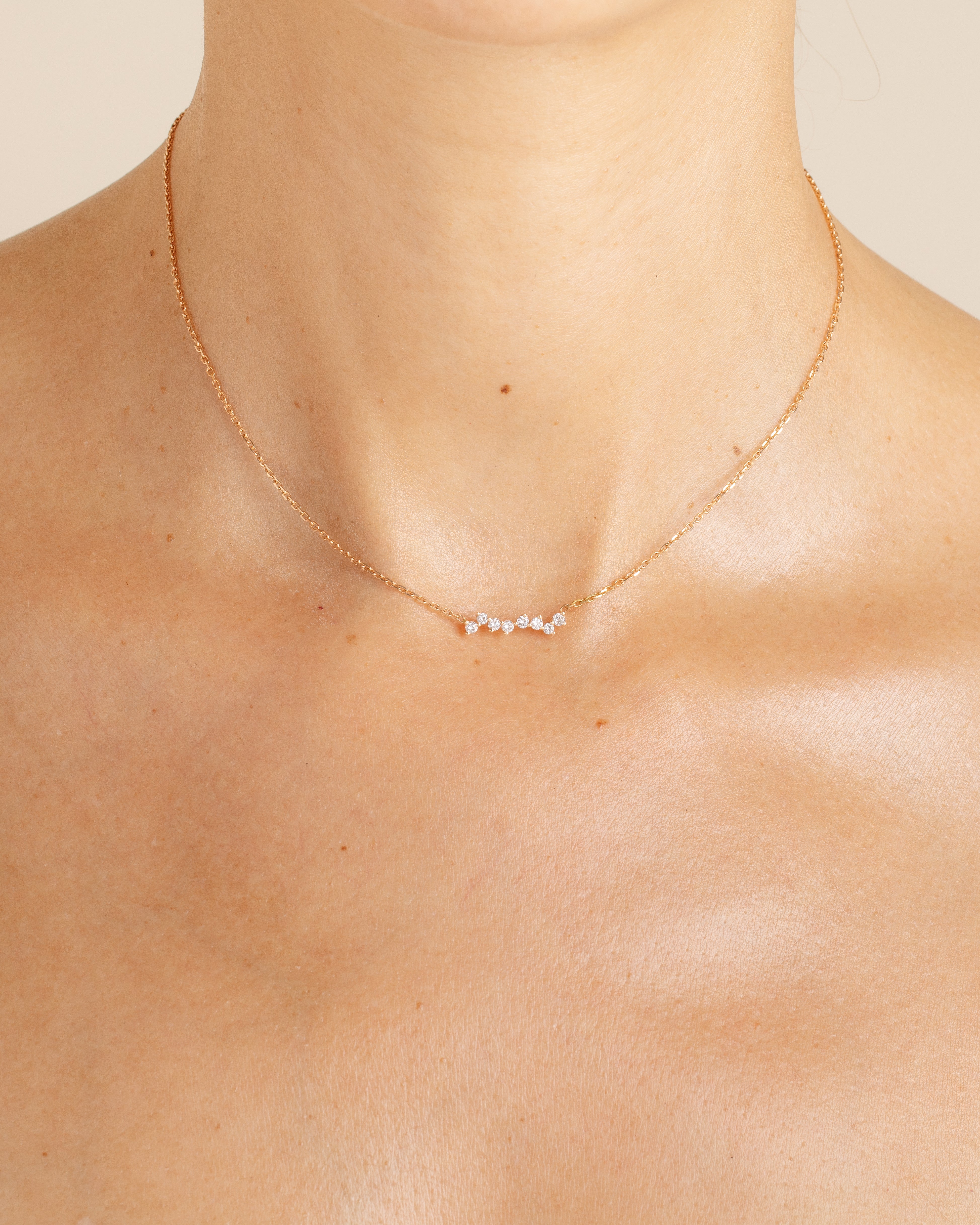 collier en or 18 carats et diamants recyclés