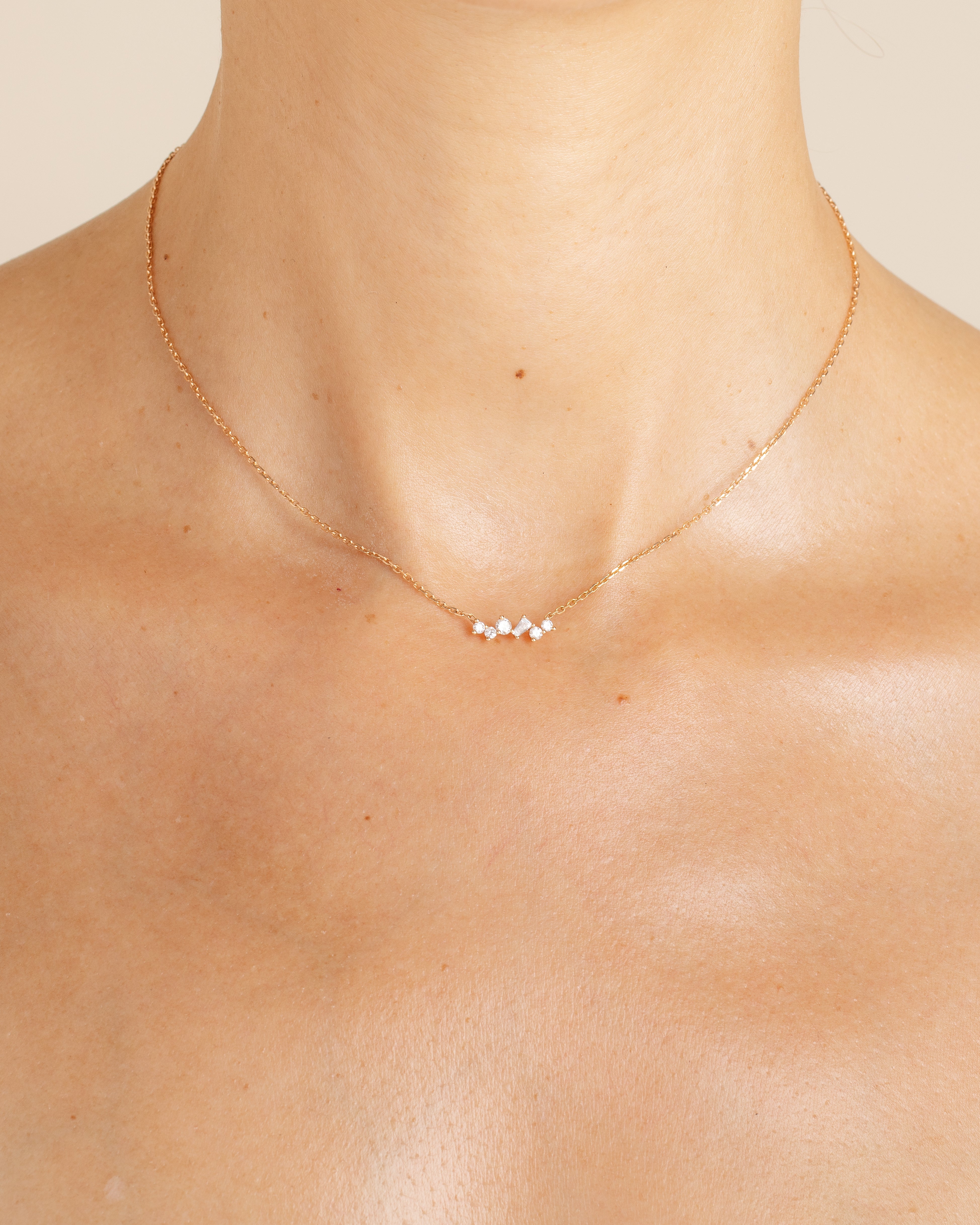 collier en or 18 carats et diamants recyclés