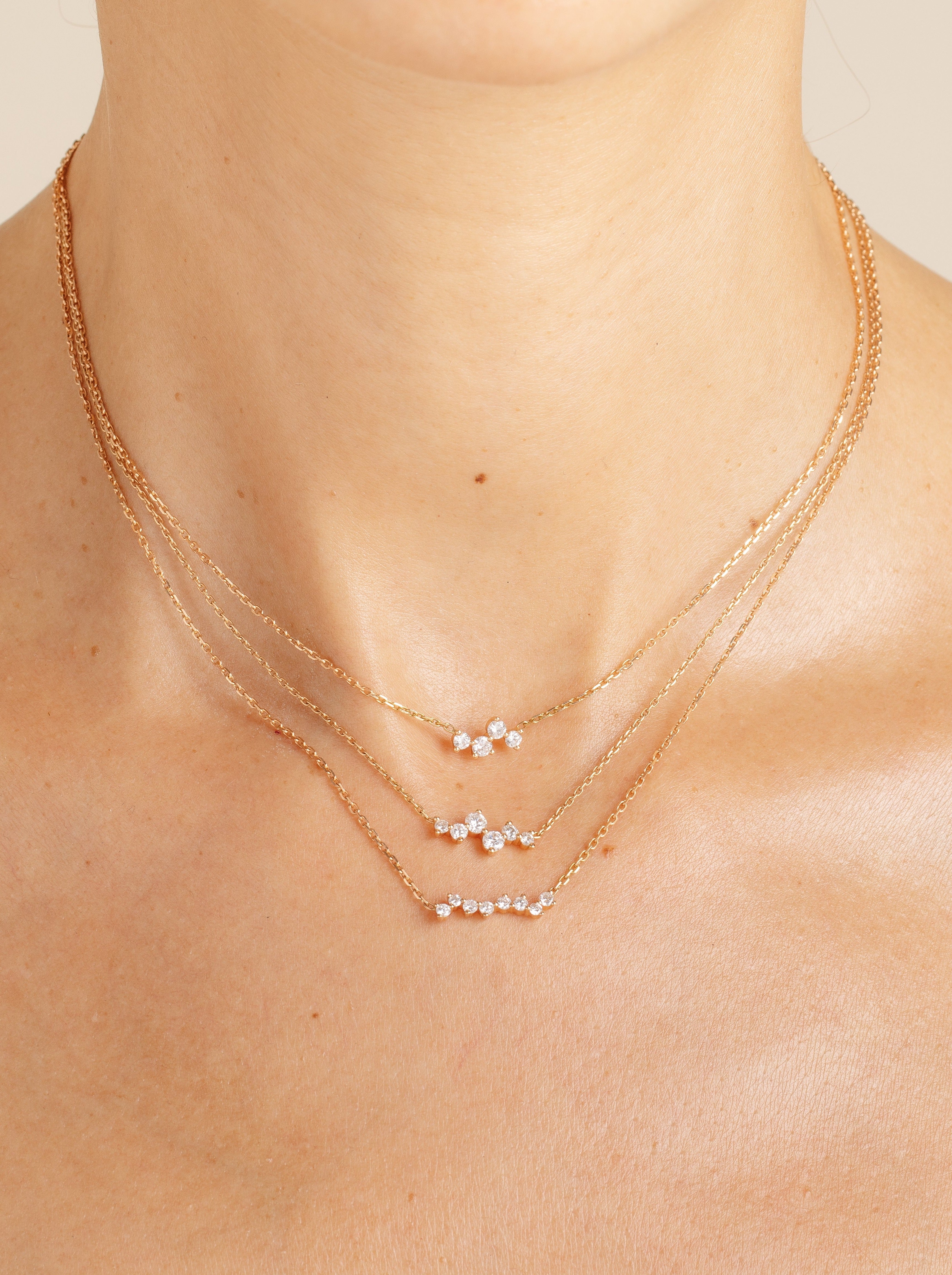 collier en or 18 carats et diamants recyclés