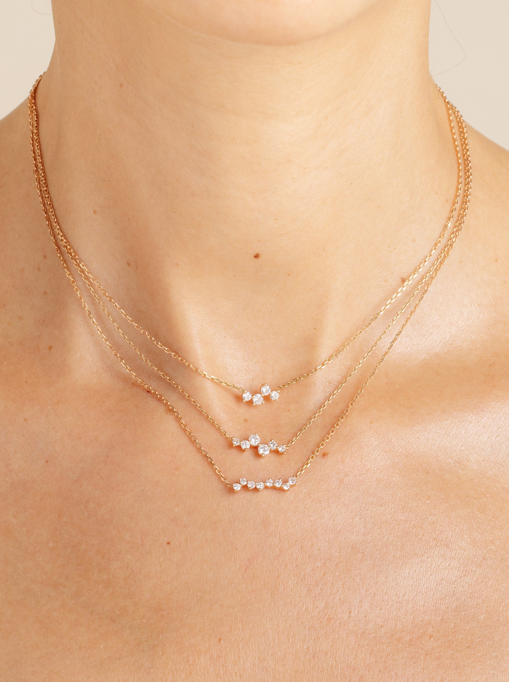 collier en or 18 carats et diamants recyclés