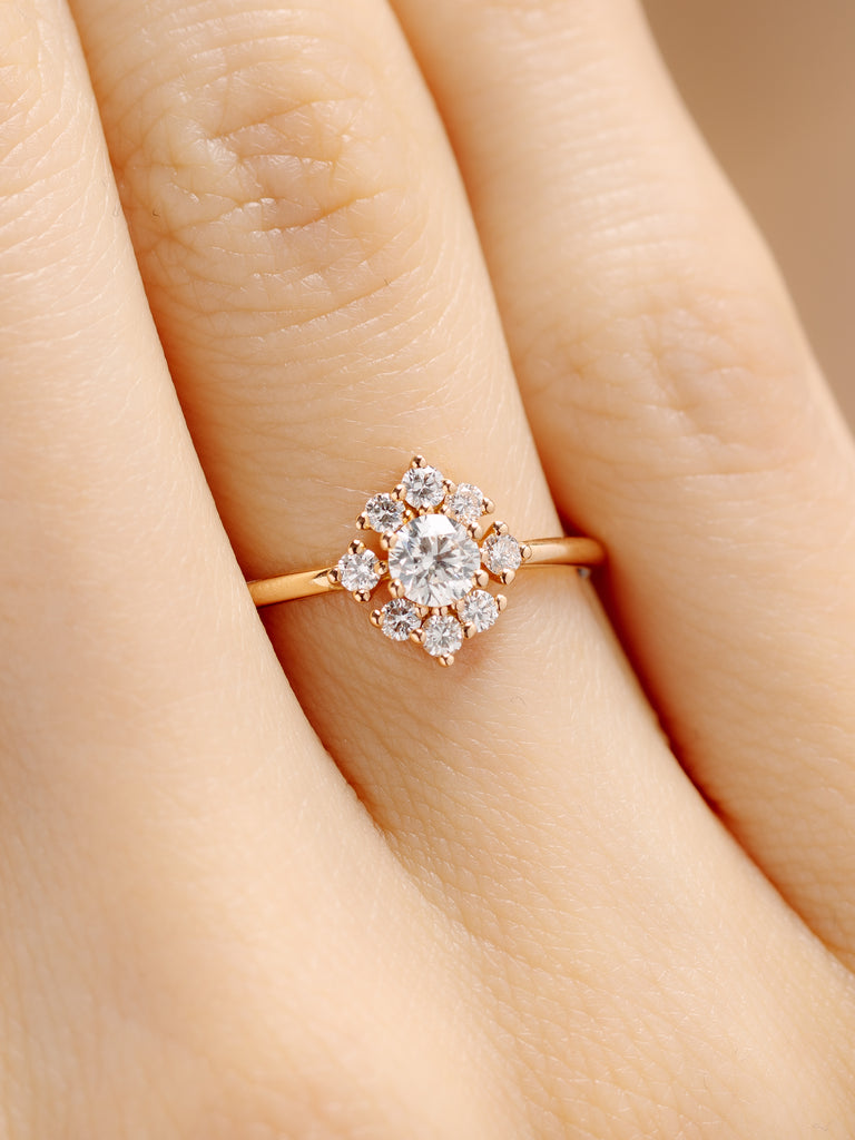 Bague Giselle - héloïse et abélard joaillerie éthique fabriqué à Paris or diamants recyclés