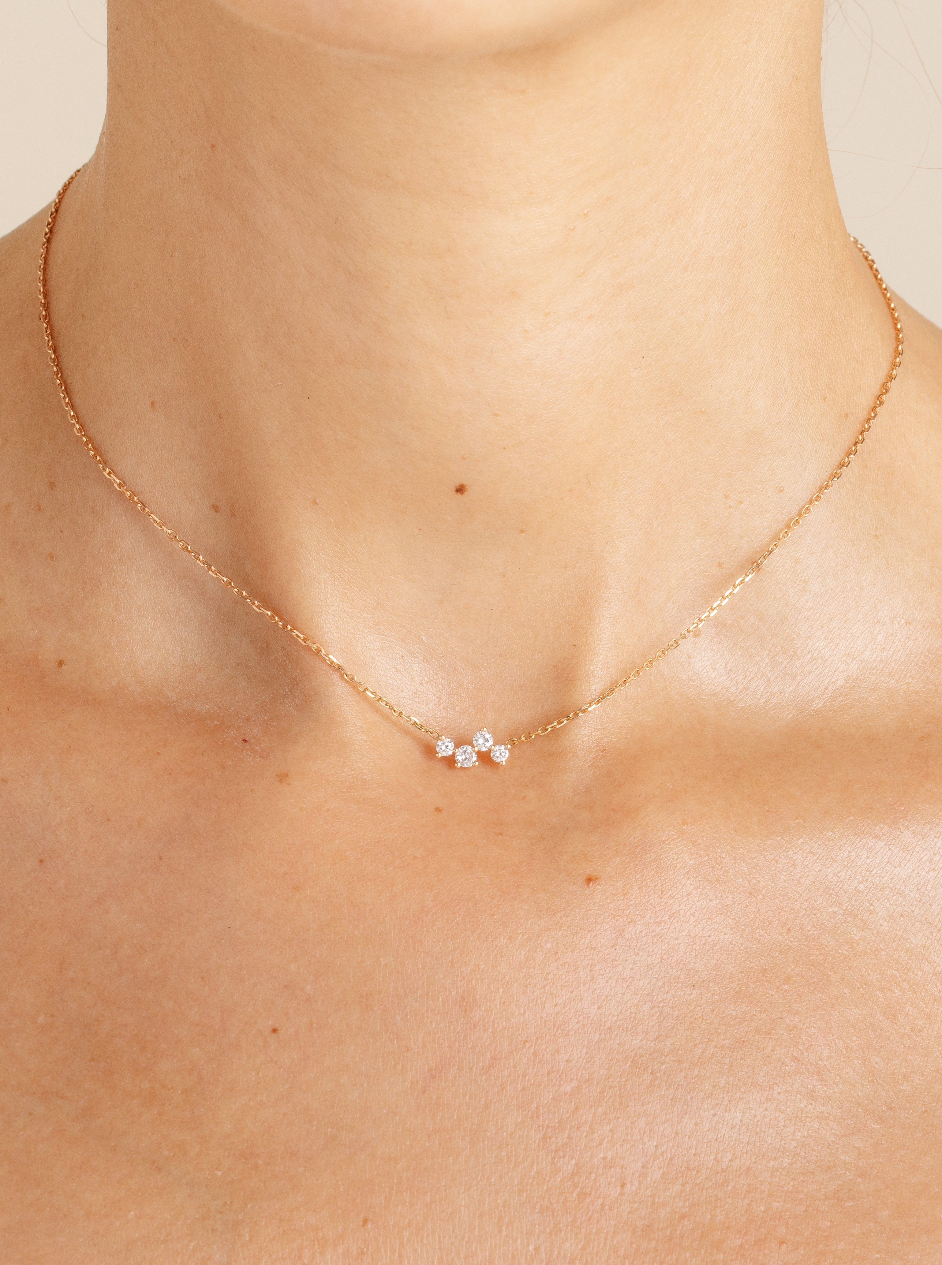 collier en or 18 carats et diamants recyclés