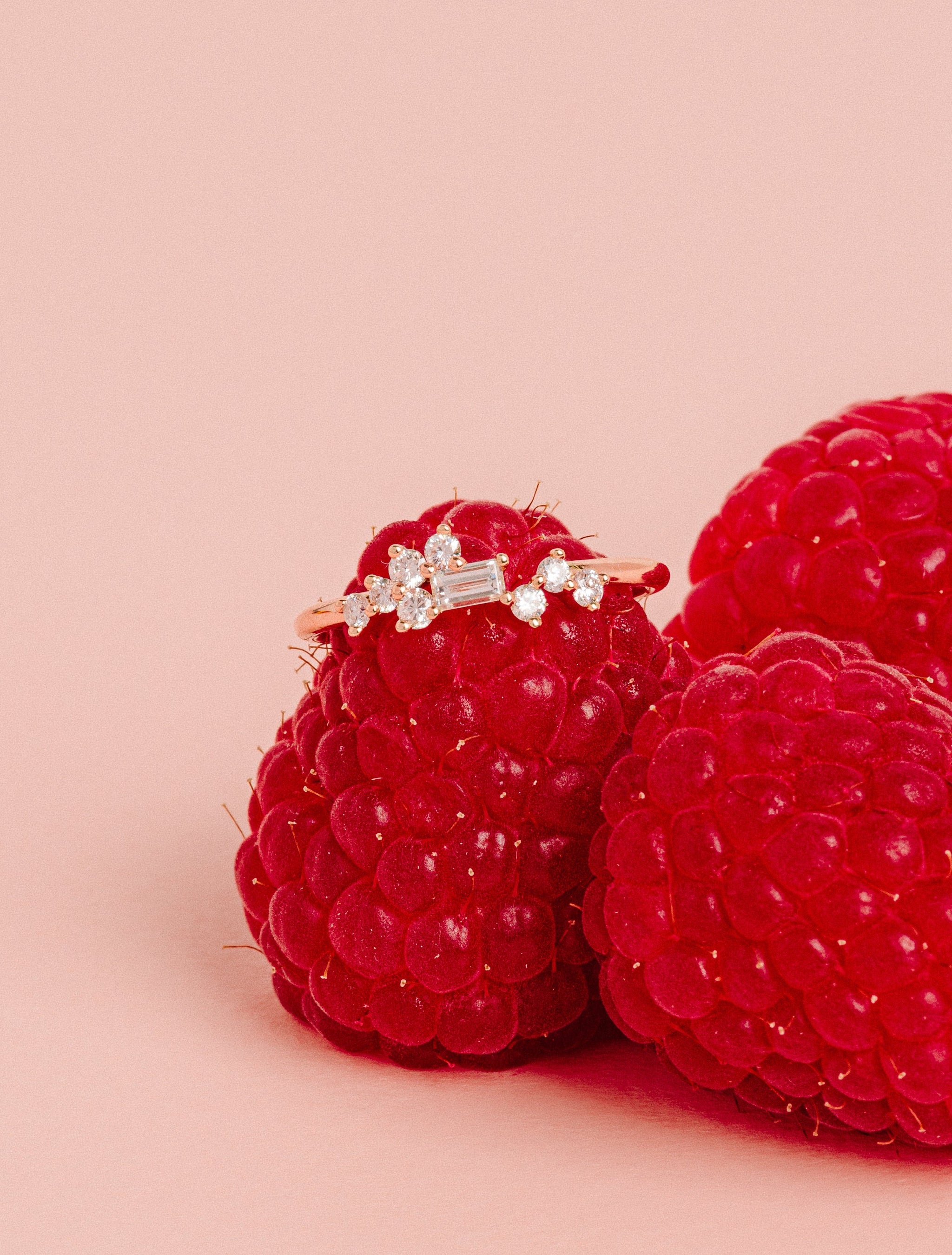 Bague Léonie - héloïse et abélard joaillerie éthique fabriqué à Paris or diamants recyclés