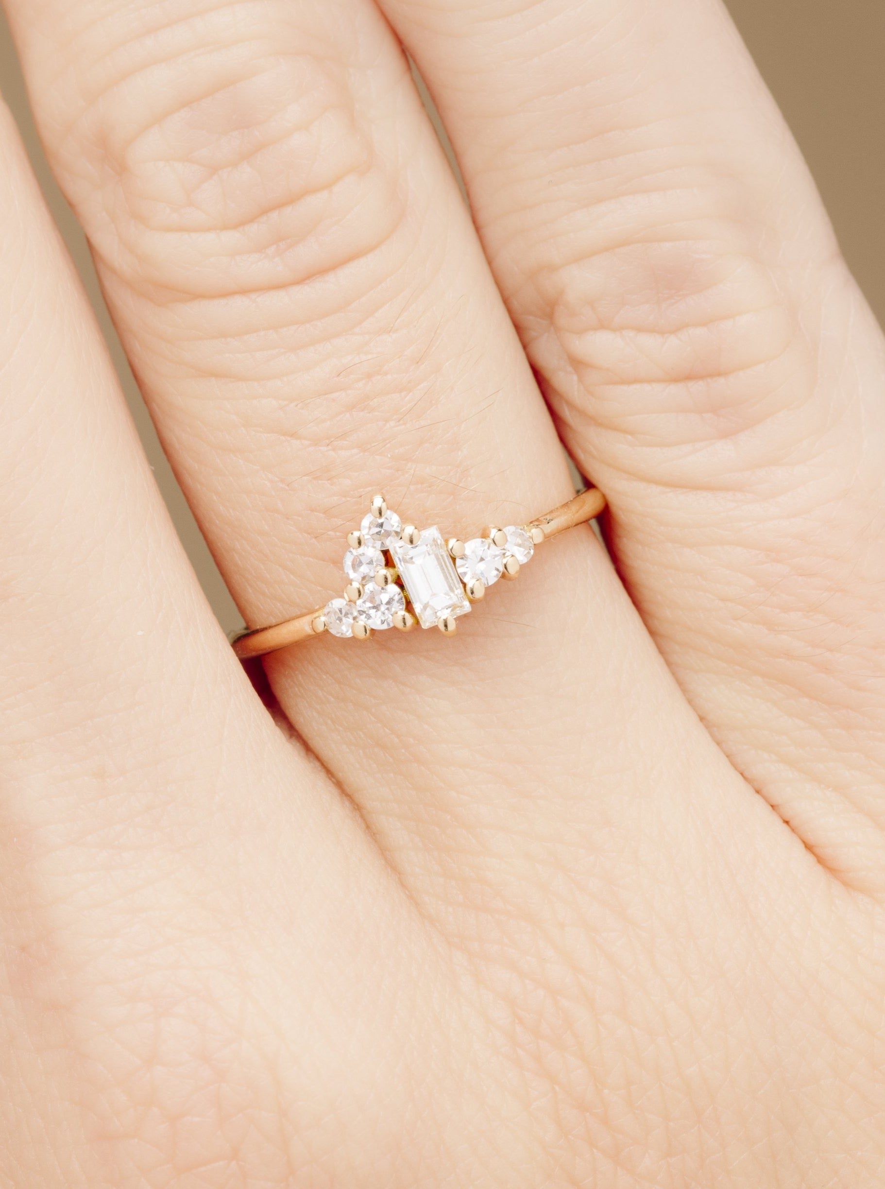 Bague Lucrèce - héloïse et abélard joaillerie éthique fabriqué à Paris or diamants recyclés