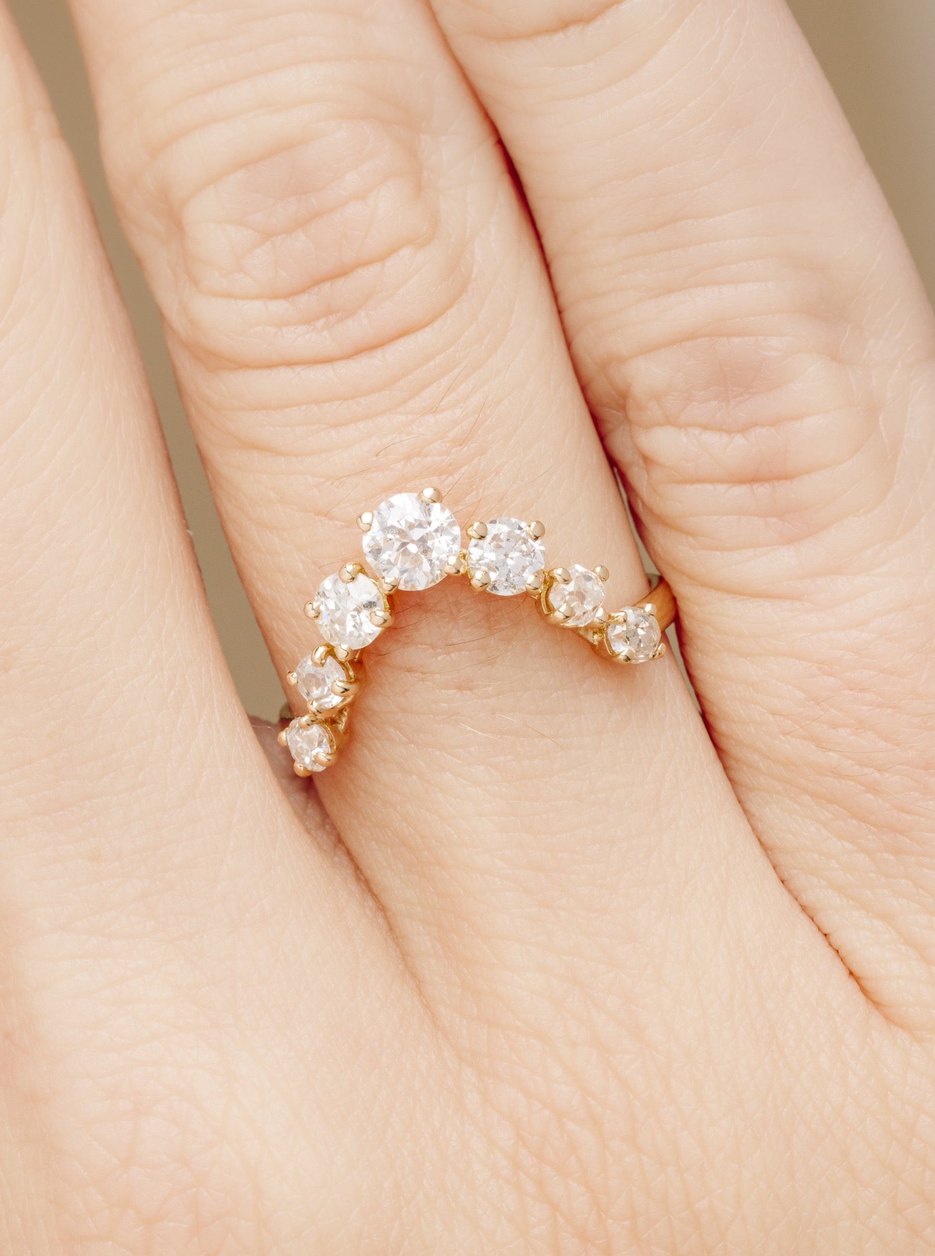 Bague Simone - héloïse et abélard joaillerie éthique fabriqué à Paris or diamants recyclés