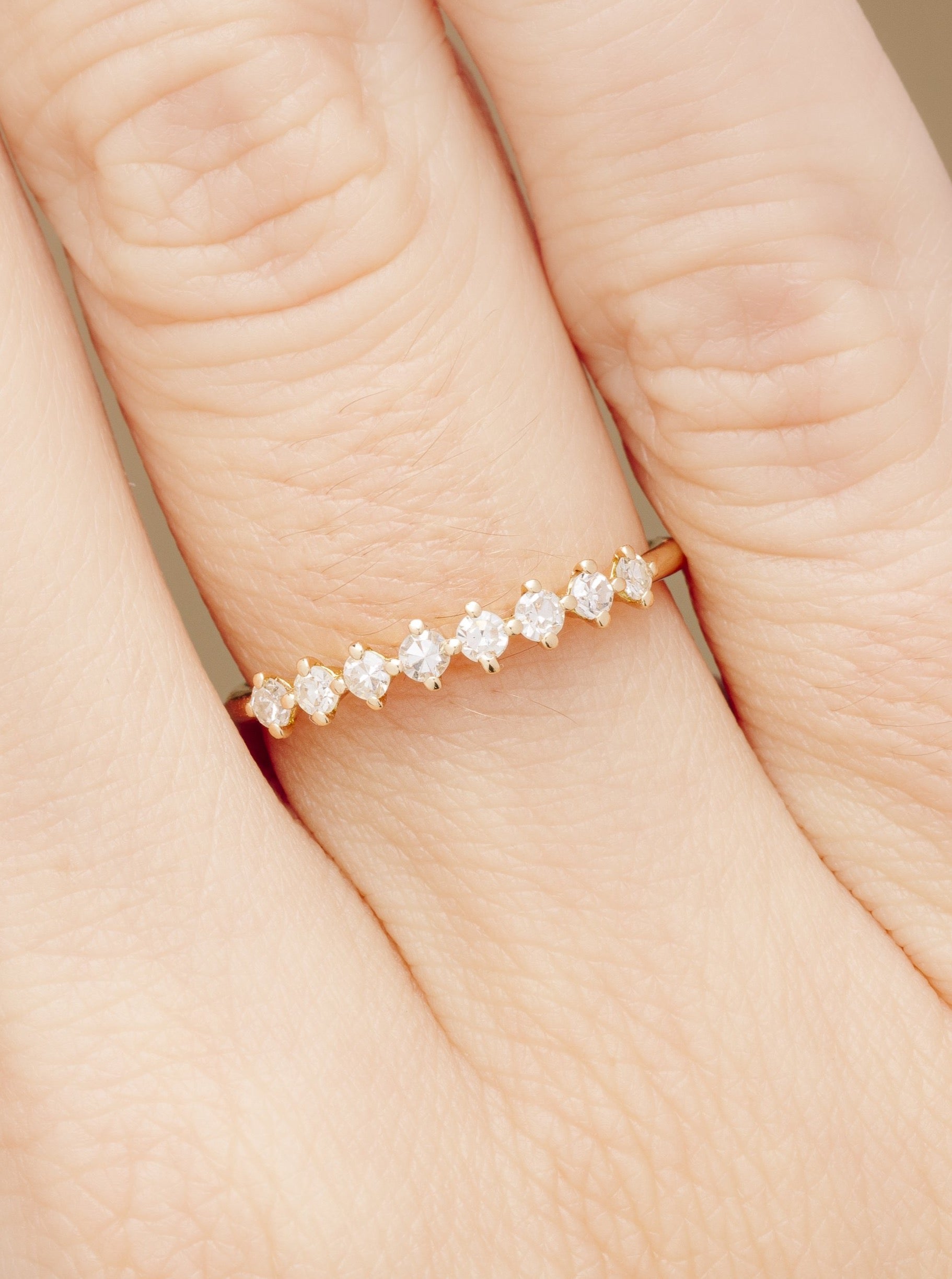 Bague Alice - héloïse et abélard joaillerie éthique fabriqué à Paris or diamants recyclés