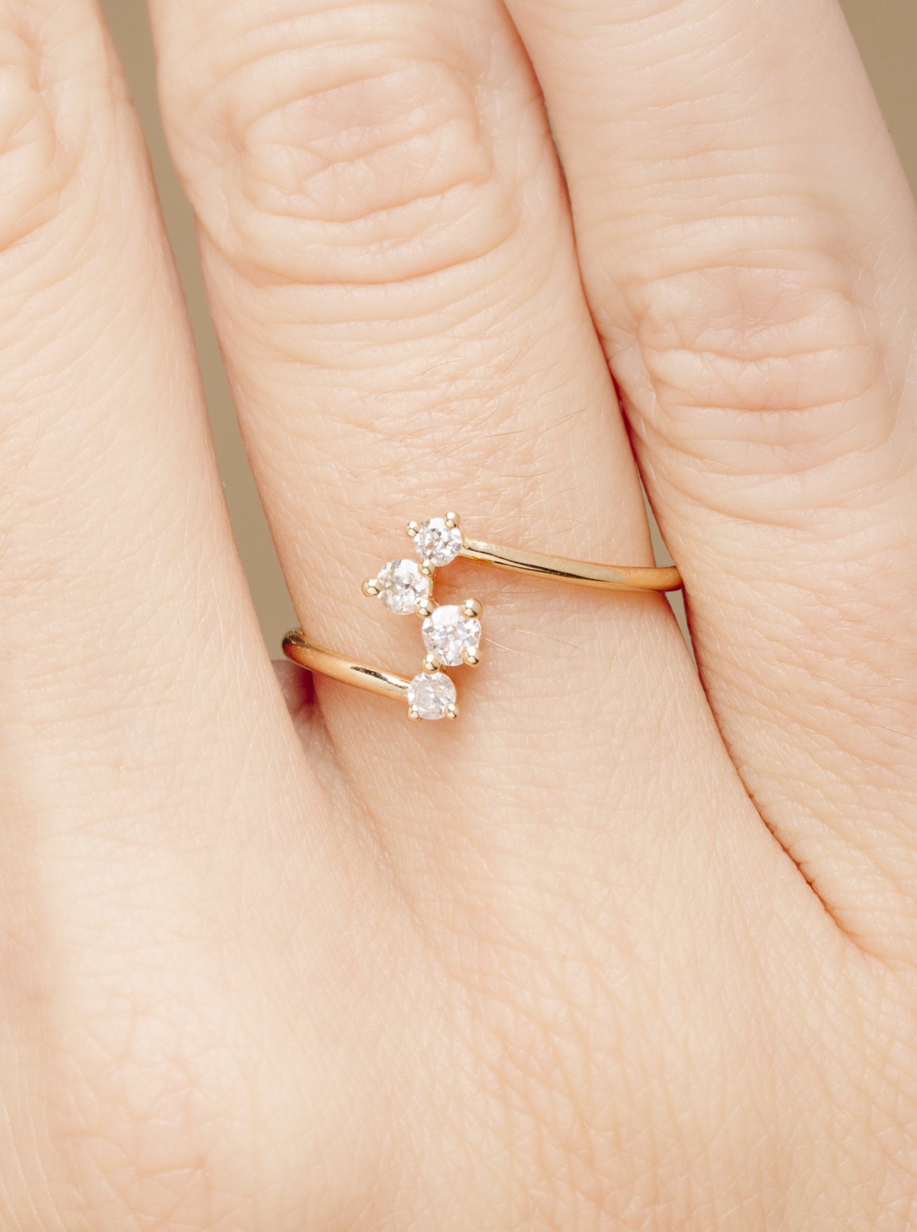 Bague Hannah - héloïse et abélard joaillerie éthique fabriqué à Paris or diamants recyclés