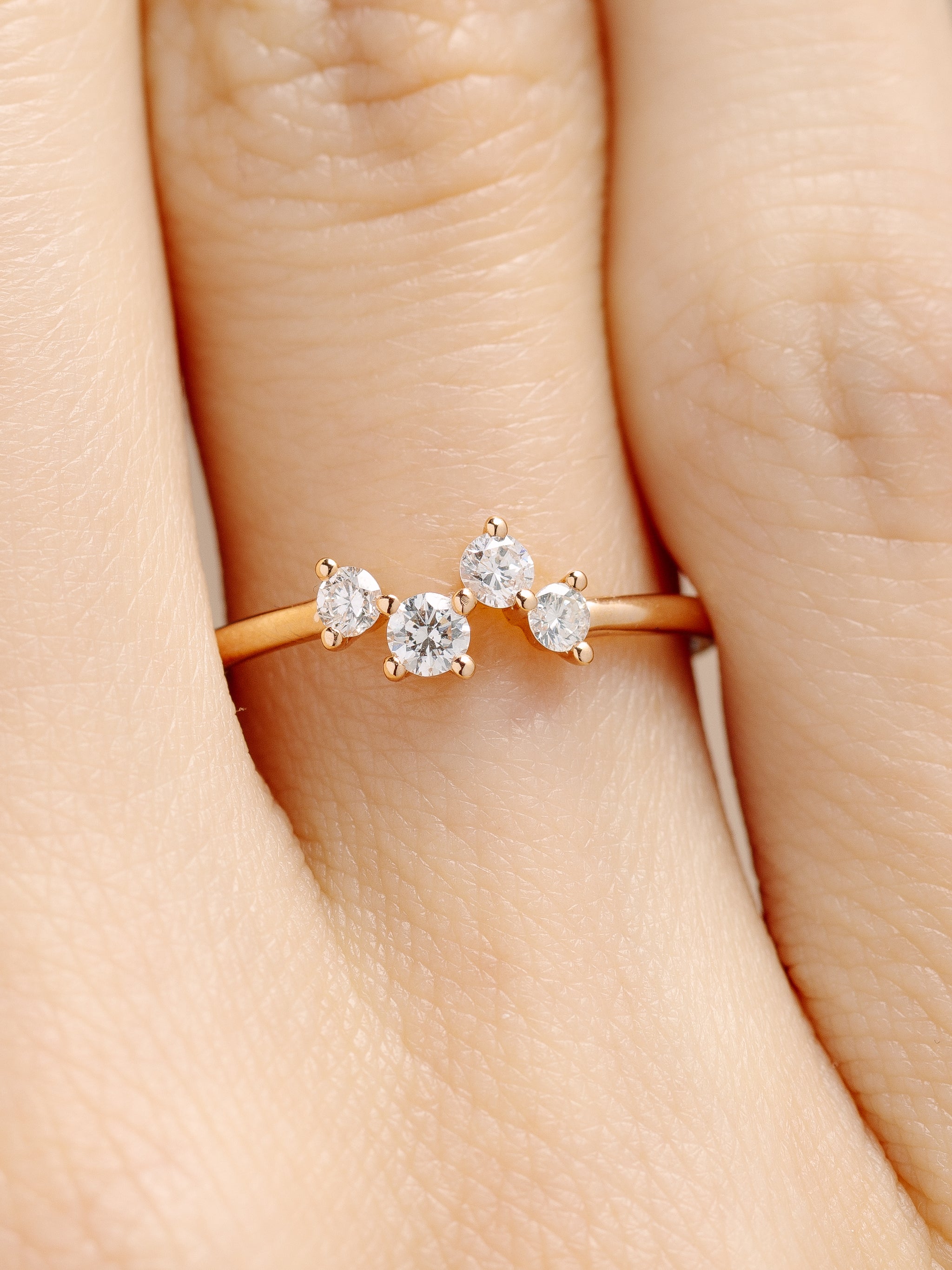 Bague Nathalie - héloïse et abélard joaillerie éthique fabriqué à Paris or diamants recyclés