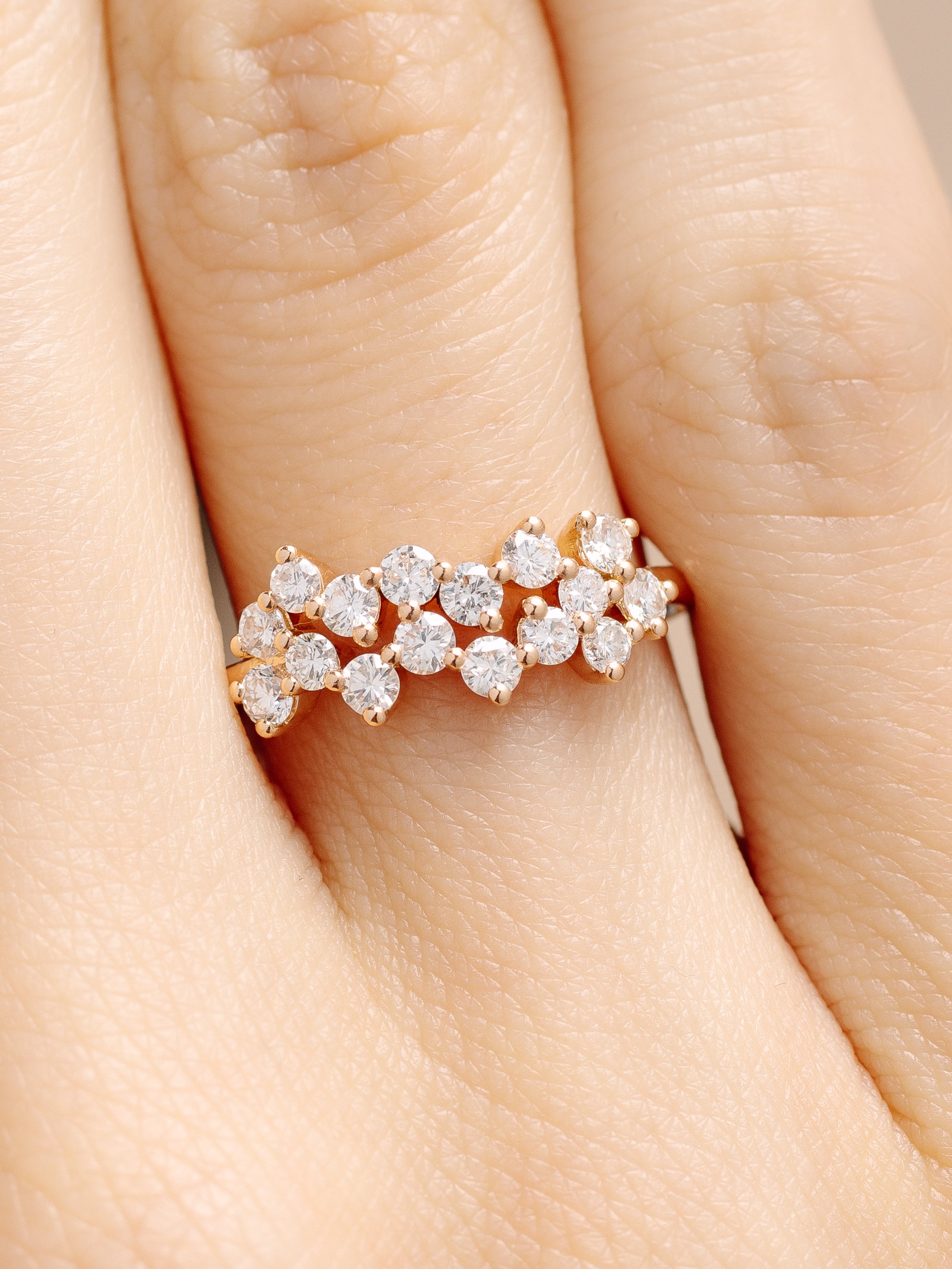 Bague Nuage - héloïse et abélard joaillerie éthique fabriqué à Paris or diamants recyclés