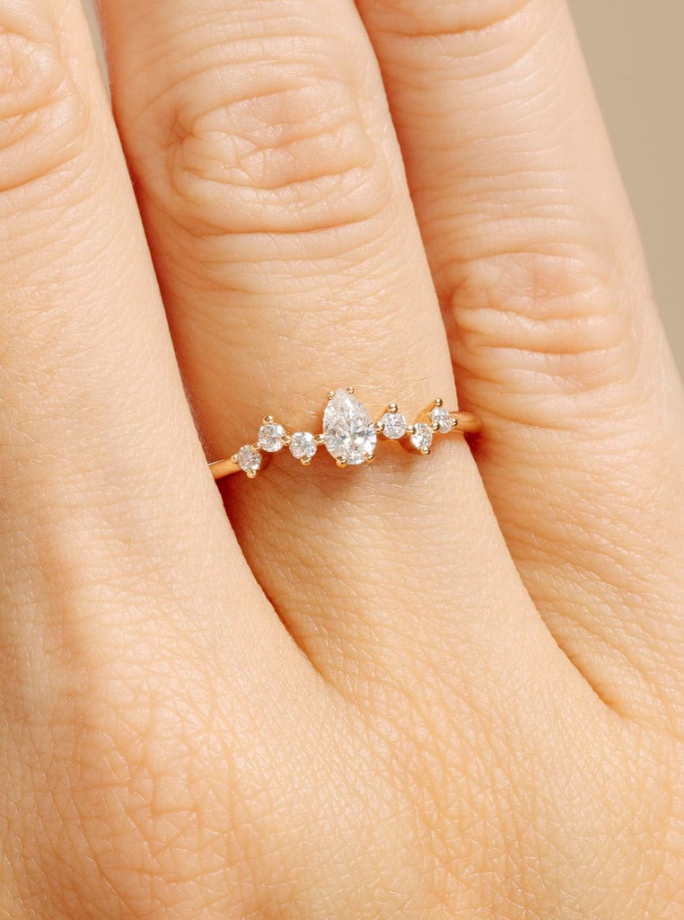 Bague Adèle - héloïse et abélard joaillerie éthique fabriqué à Paris or diamants recyclés