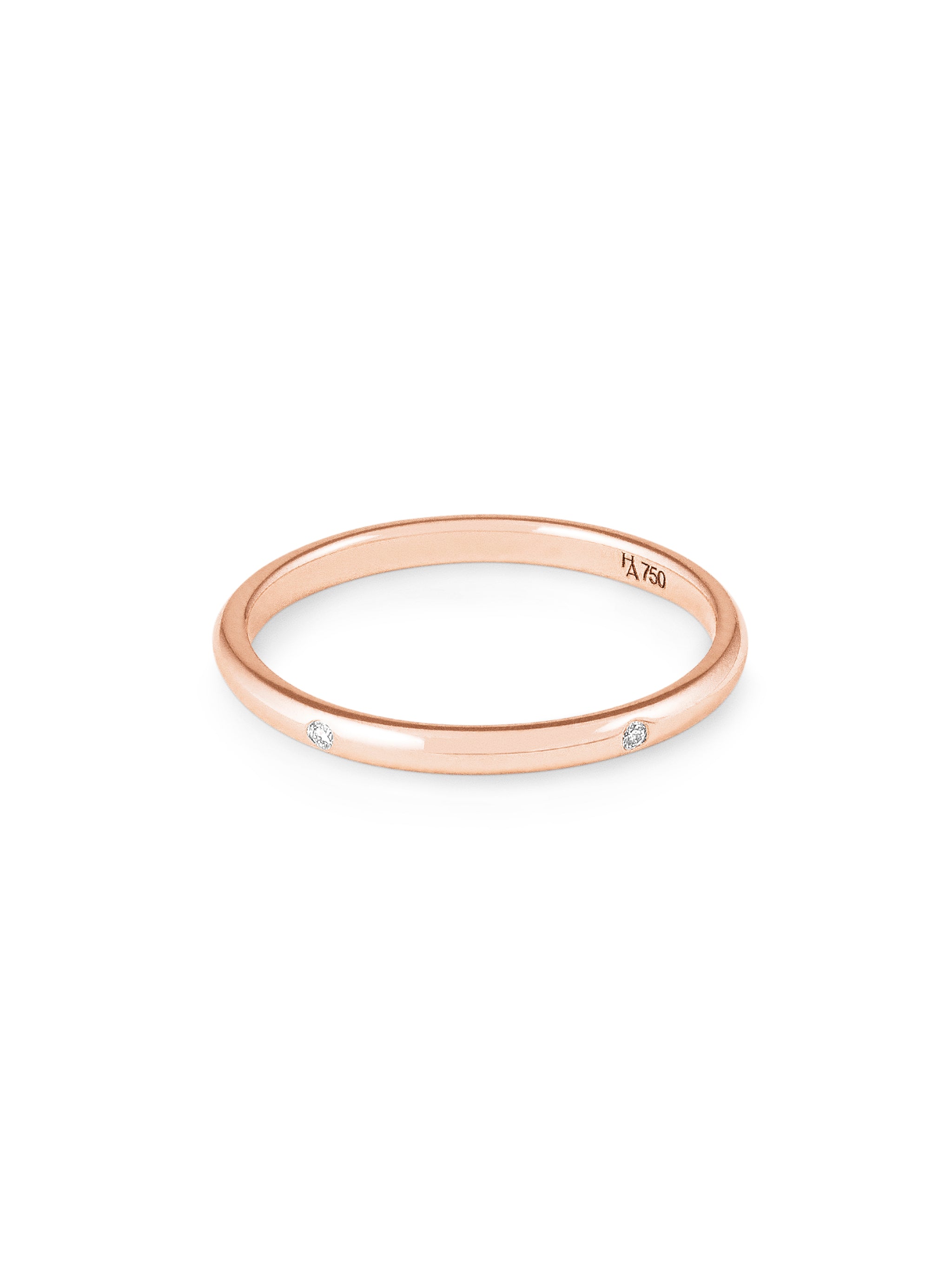 Demi-jonc classique 1,8mm sertie 5 diamants